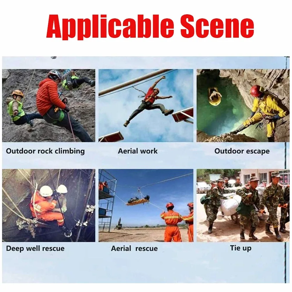 Cuerda de escalada， Espesor 12 Mm, Cuerda De Bloqueo Estático, Línea De Vida De Descenso Colgante, Cuerda De Paracaídas De Escape, Bloqueo De Seguridad, Deporte, Montañismo, Operación A Gran Altitud(G