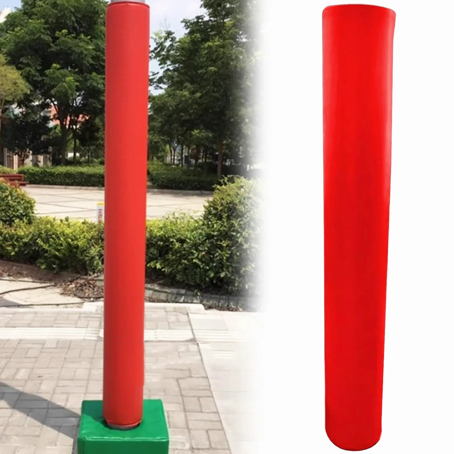 Acolchado para postes de cancha de baloncesto, cojín de seguridad para garaje para absorción de impactos, almohadilla protectora para mayor seguridad, espuma, fácil instalación, equipo deportivo