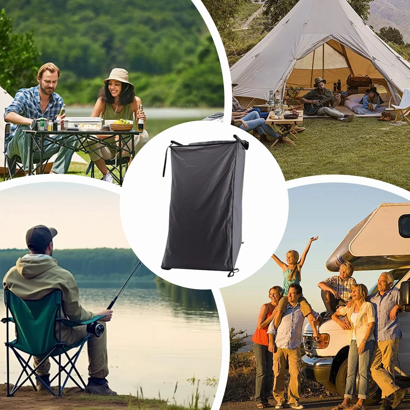 Recinto de Ducha Exterior - Puesto De Ducha Portátil Impermeable | Accesorios Exteriores para Autocaravanas, Balcón, Baño, Cambio De Ropa Y Senderismo