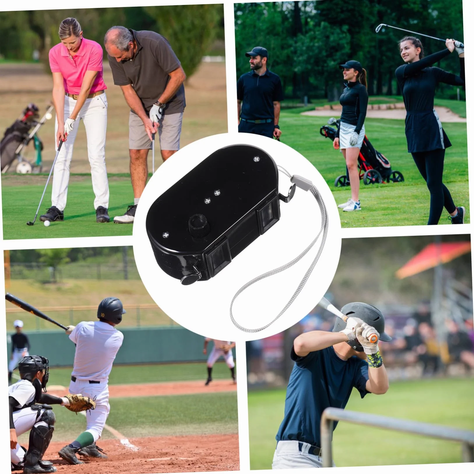 Contador de mano doble con dos funciones de conteo, clicker mecánico portátil para béisbol, golf y eventos deportivos, compacto, duradero, números legibles, negro