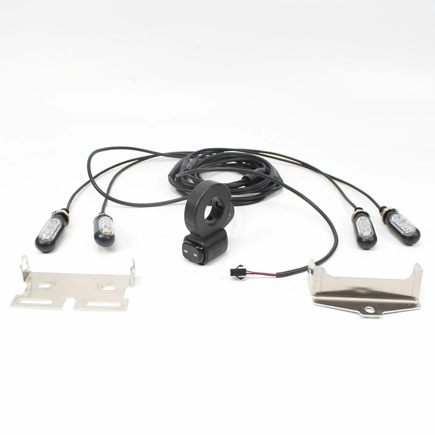 Kit de luces eléctricas para bicicleta, 12 V, juego de faros delanteros e intermitentes, ABS PC impermeable IP65 para motocicleta, bicicleta eléctrica y scooter