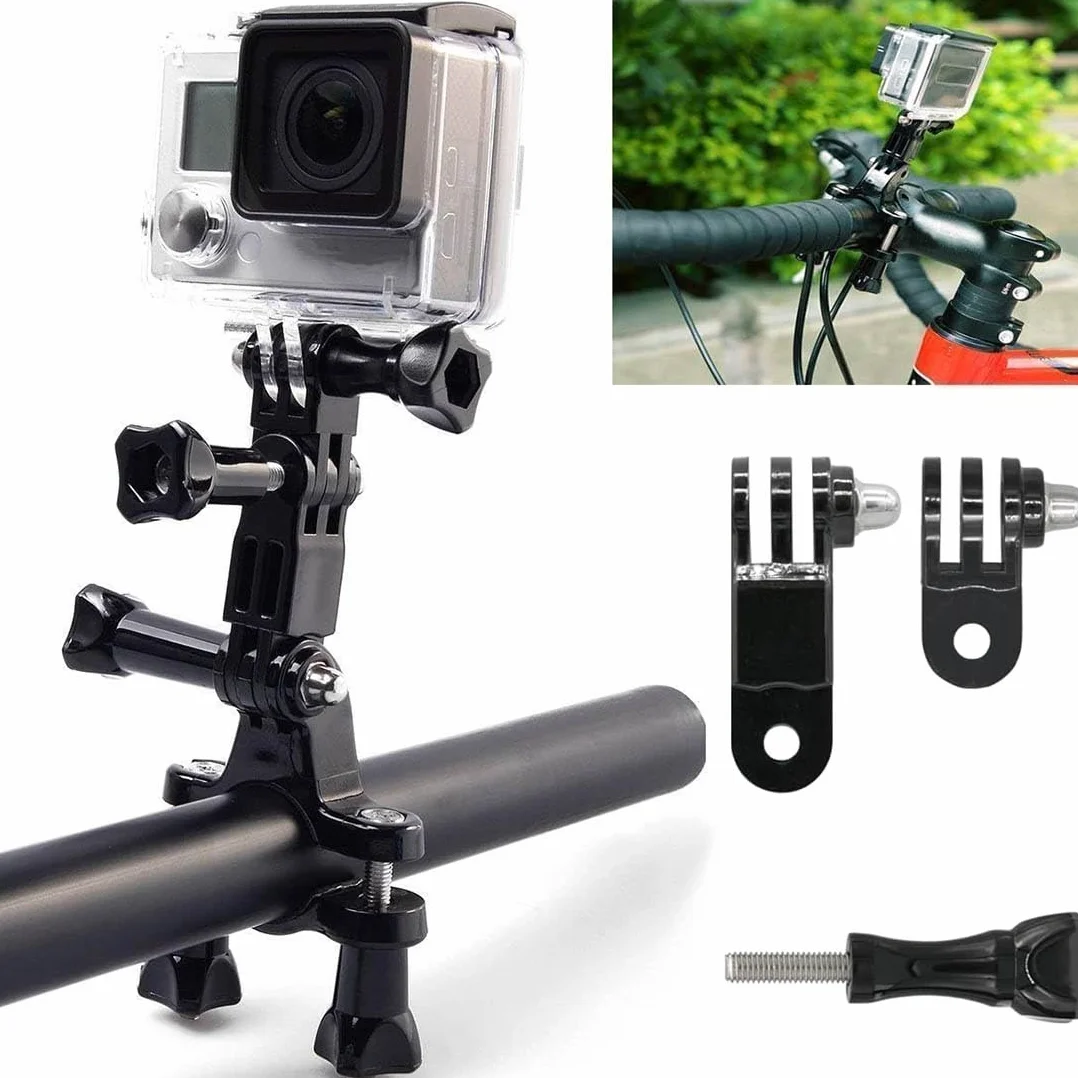 Brazo giratorio ajustable para cámara acción,accesorios montaje GoPro para GoPro Hero 10,9,8,7,6,5,Xiaomi, Fusion,DJI Osmo,SJCAM, soporte para casco motocicleta GoPro Pole (16 piezas)