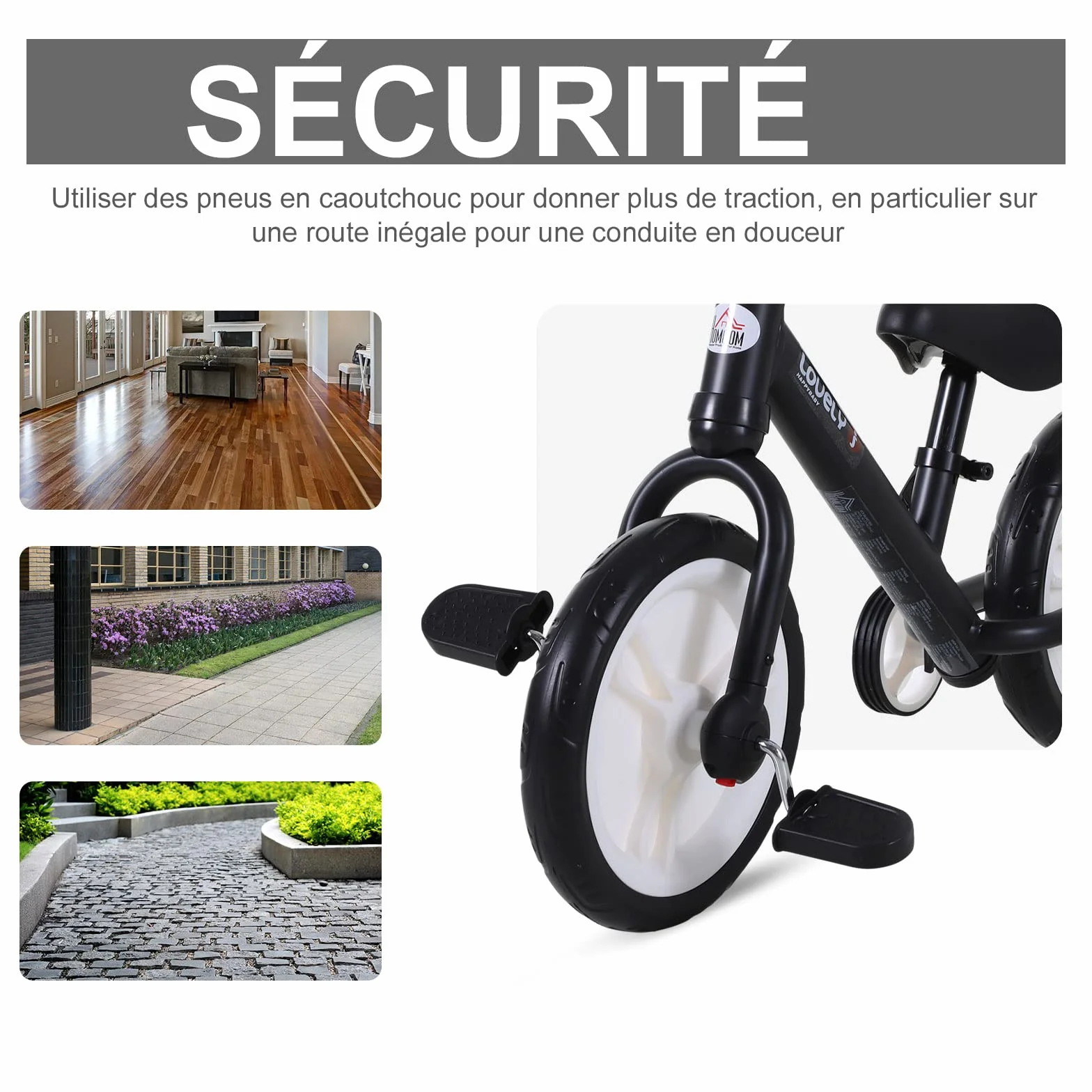 HOMCOM Bicicleta Infantil 12 Pulgadas Ruedas Pedales Extraíbles Altura Regulable Acero para Niños 2-5 Años