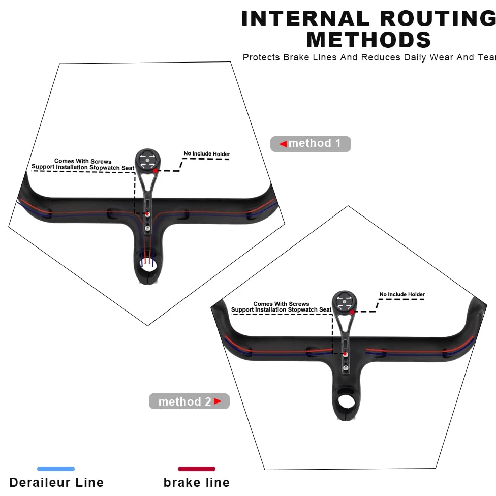 RXL SL OD2 31.8/28.6 manillar carretera carbono 400/420/440mm UD mate enrutamiento interno integrado manillares bicicleta carretera manillar bicicleta carretera carbono 440 * 100mm