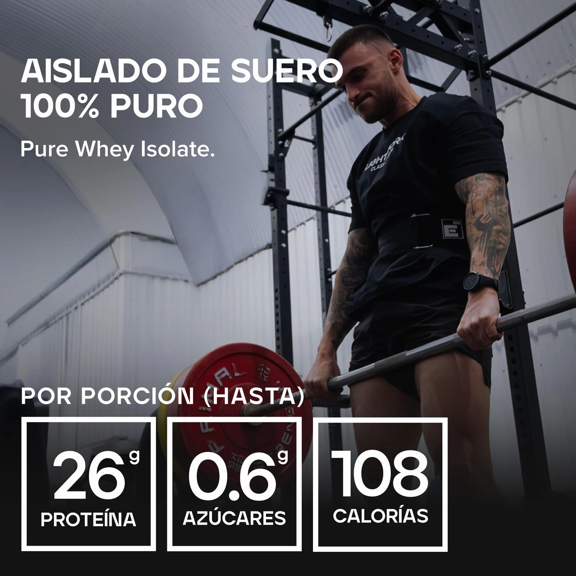 Naturaleza Bulk Pure Whey Isolate 26g Proteína Aislado de Suero Bajo en Azúcar Grasa 500g