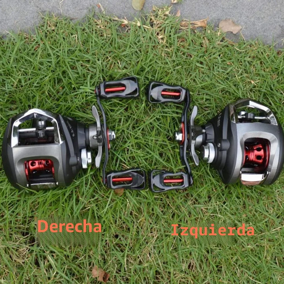 Diwa Baitcasting Carretes de Pesca Carretes de Agua Salada de Agua Dulce Spincasting Carretes de Fibra de Carbono Arrastre 18 LBS 12 + 1 Rodamientos de Bolas de Acero Inoxidable Blindados Carrete