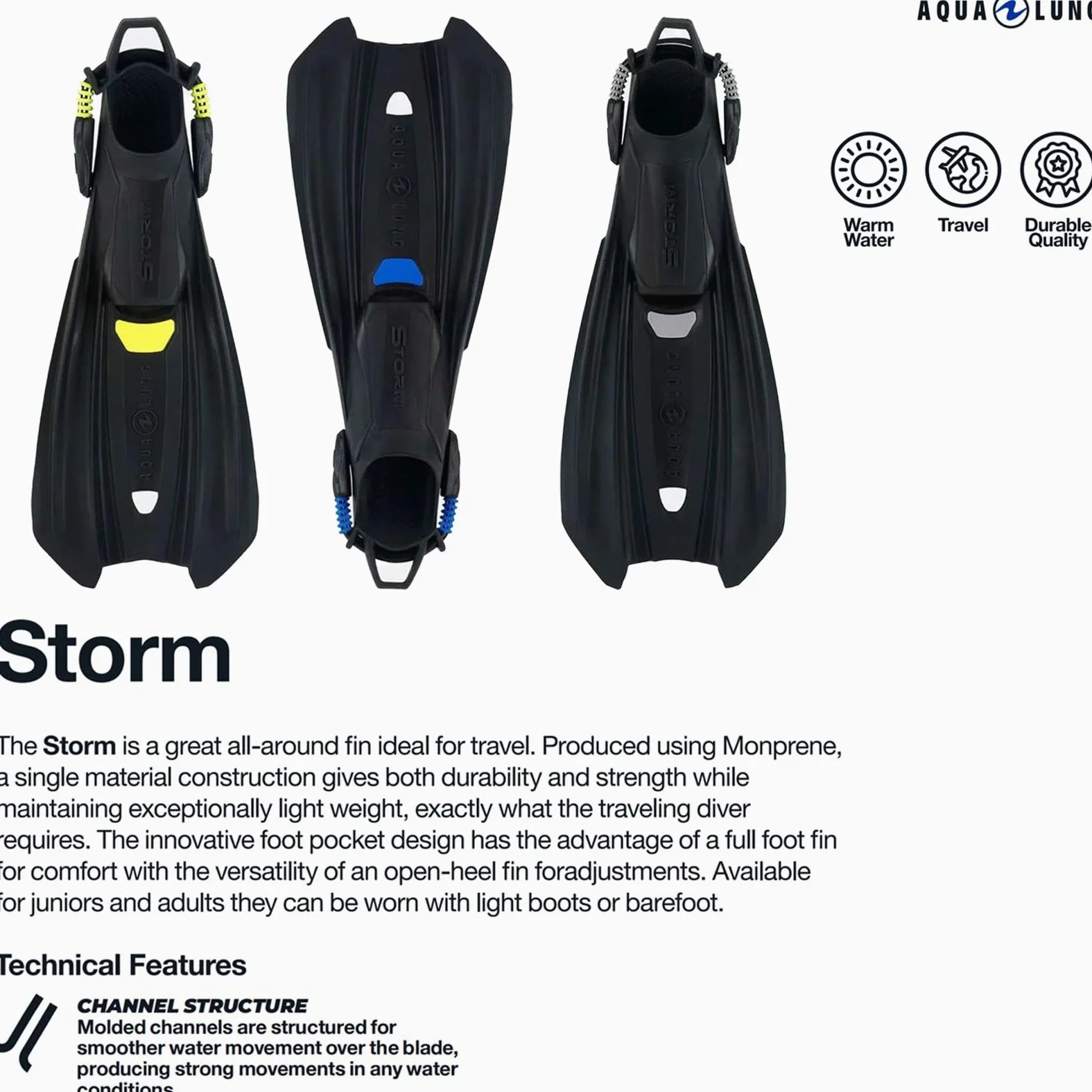 Aqualung Storm - Fins Unisex Adulto