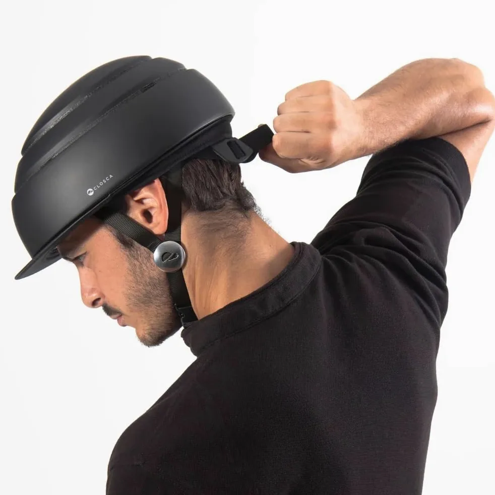 CLOSCA. Casco Plegable de Bicicleta. Casco de Bicicleta para Adulto con Visera. Casco Certificado de Bici y Patinete eléctrico. para Mujer y para Hombre.