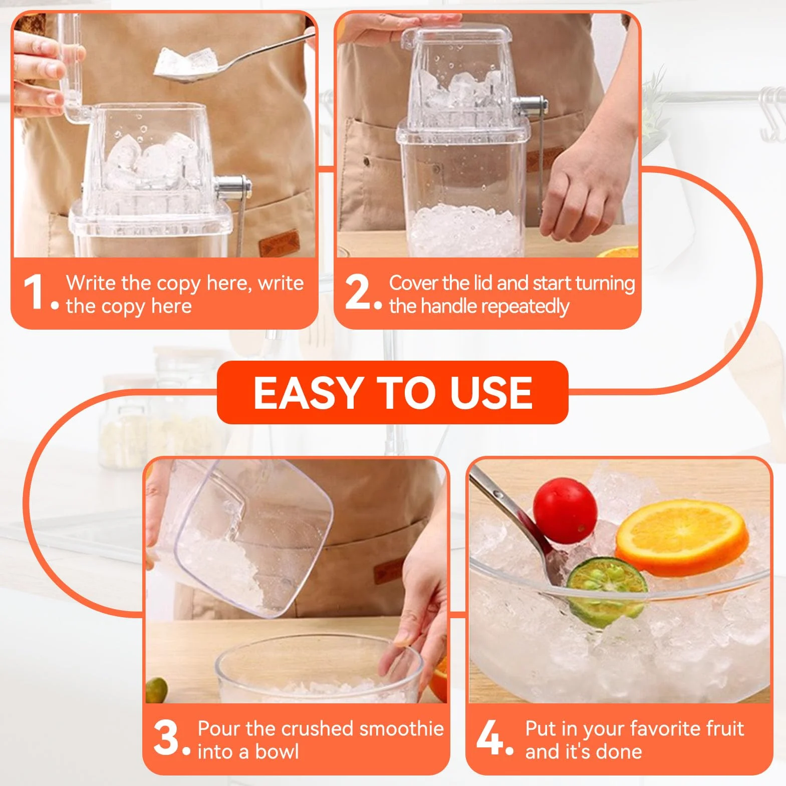 Trituradora De Hielo Manual, Manivela Boilie Manual Trituradora De Hielo Barra De Cocina Licuadoras De Hielo Cebo De Pesca Trituradora De Señuelos Equipo De Pesca Para Triturar Cebo De Pesca