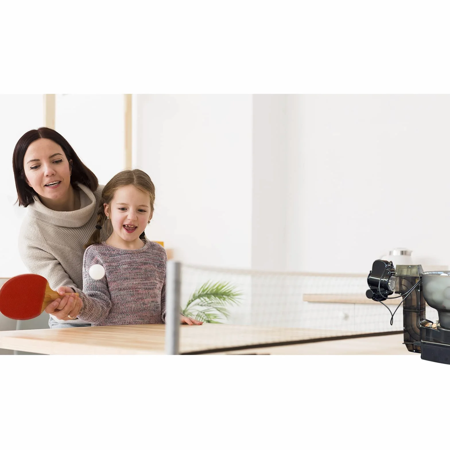 Máquina de Tenis de Mesa HP-07 Robot Automático con 36 Bolas de Giro Diferentes