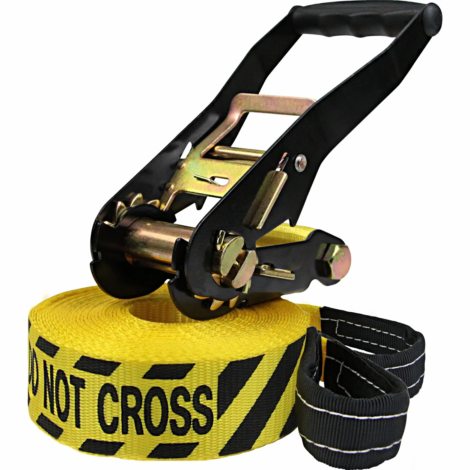 ALPIDEX Slackline 15 m 2t + 2 x Protector de árbol + Protector de trinquete