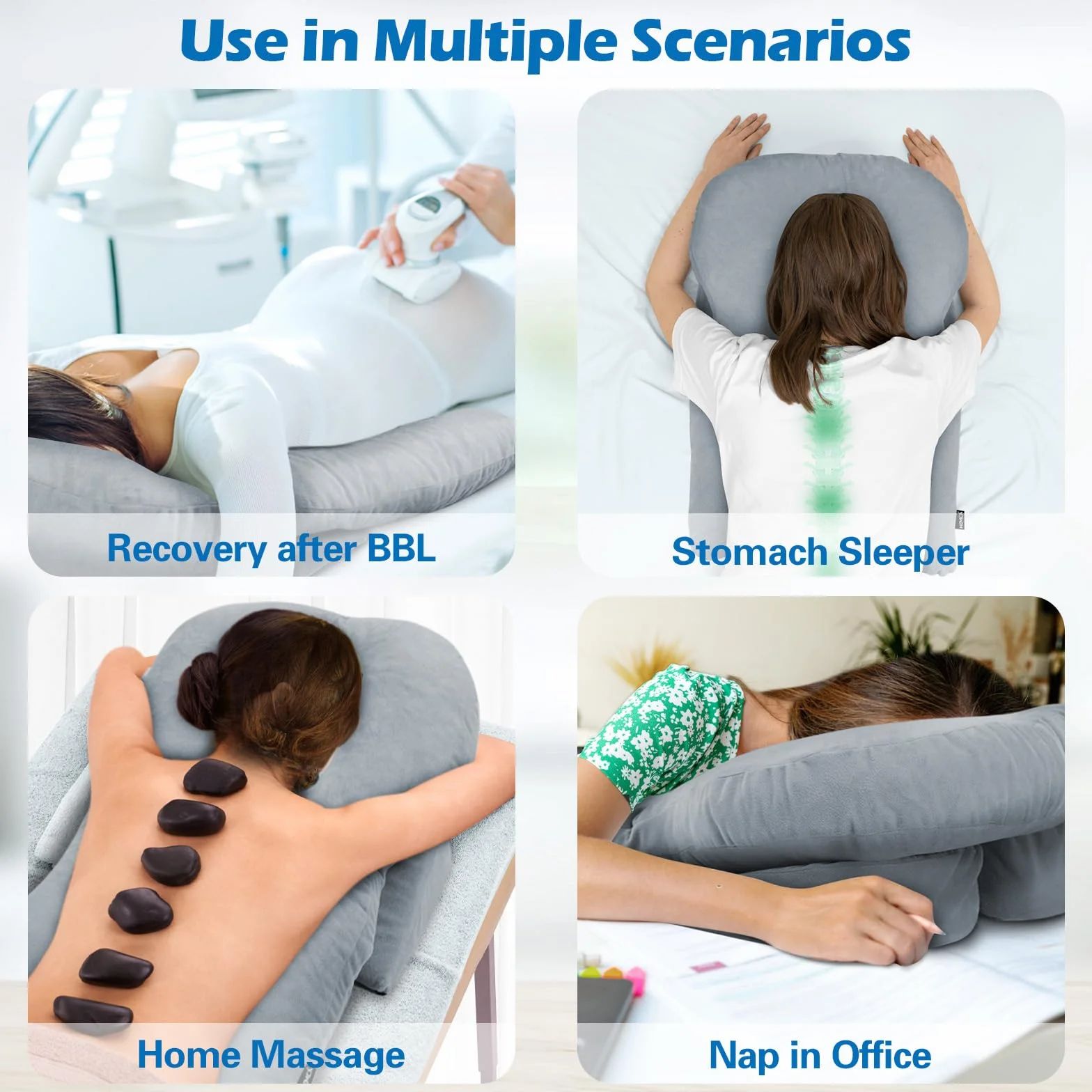 HOMCA Almohada Facial con Agujero para Recuperación de Desprendimiento de Retina y Vitrectomía