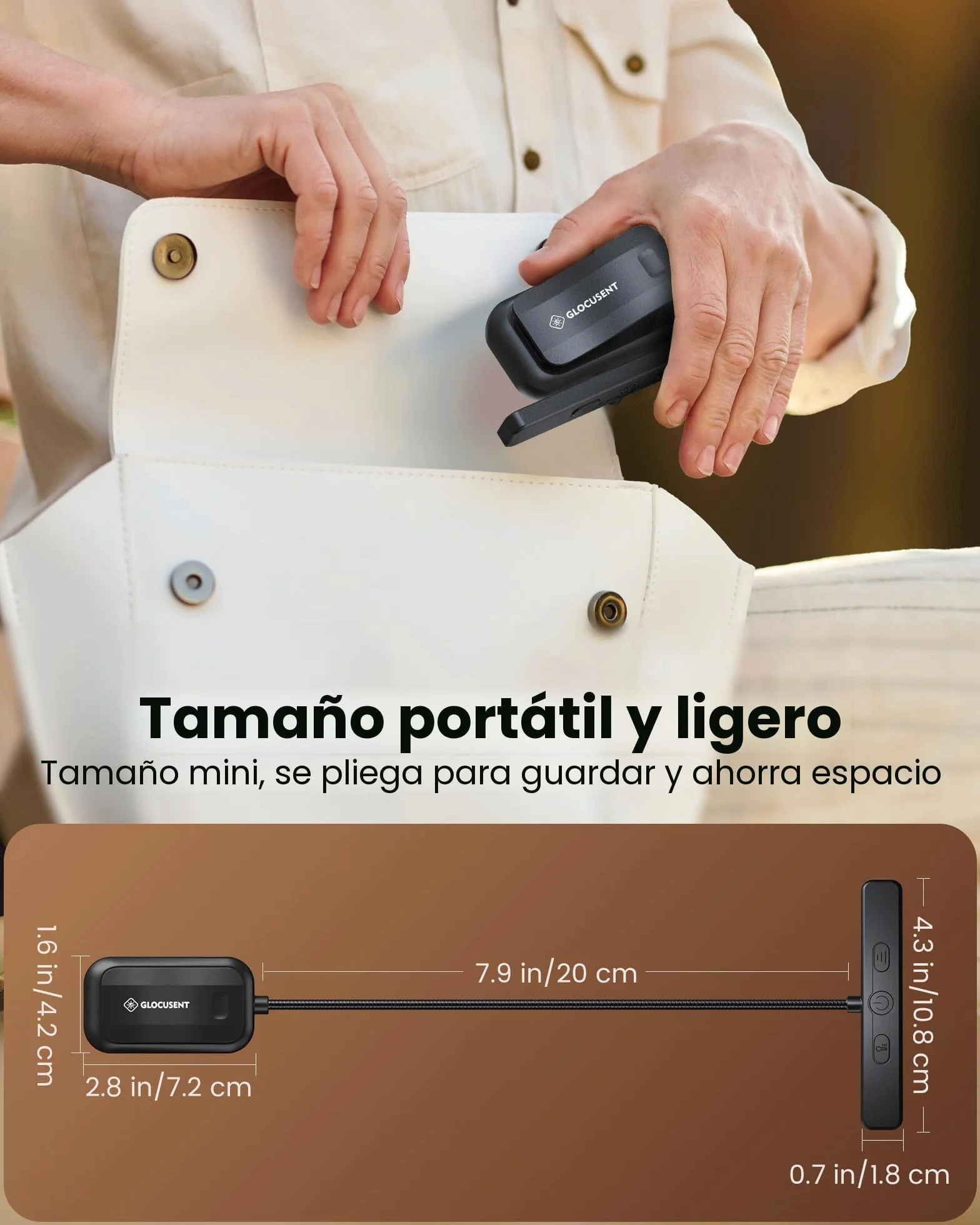 Glocusent 26 LED Luz de Lectura USB-C Recargable 360° Flexible 5 Colores 5 Brillos Protección Ocular Lampara Libro Modo Memoria Negro