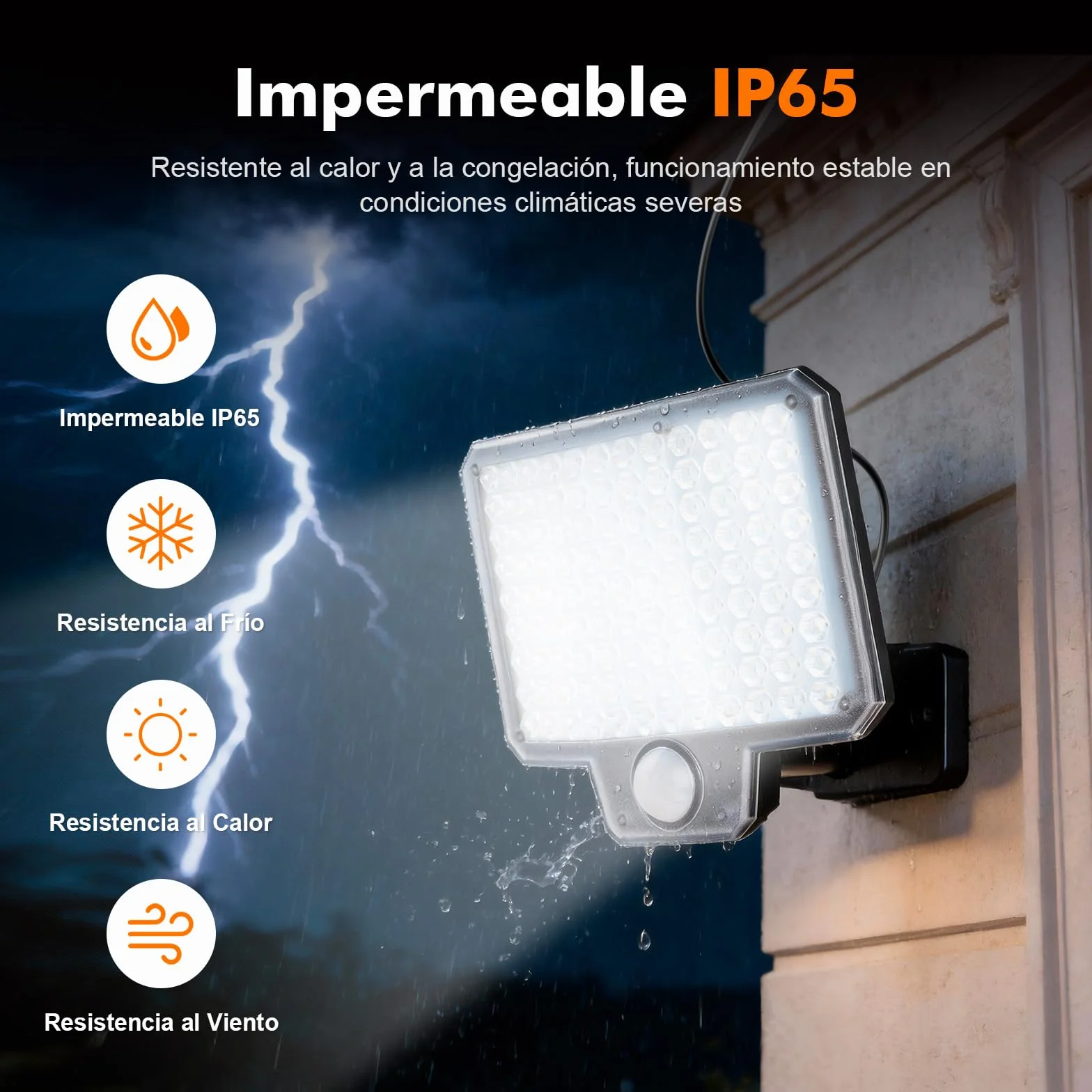 GRIFEMA GD201 Luz Solar Exterior con Sensor de Movimiento, 108 LEDs, 3 Modos, 1500mAh, IP65 Impermeable