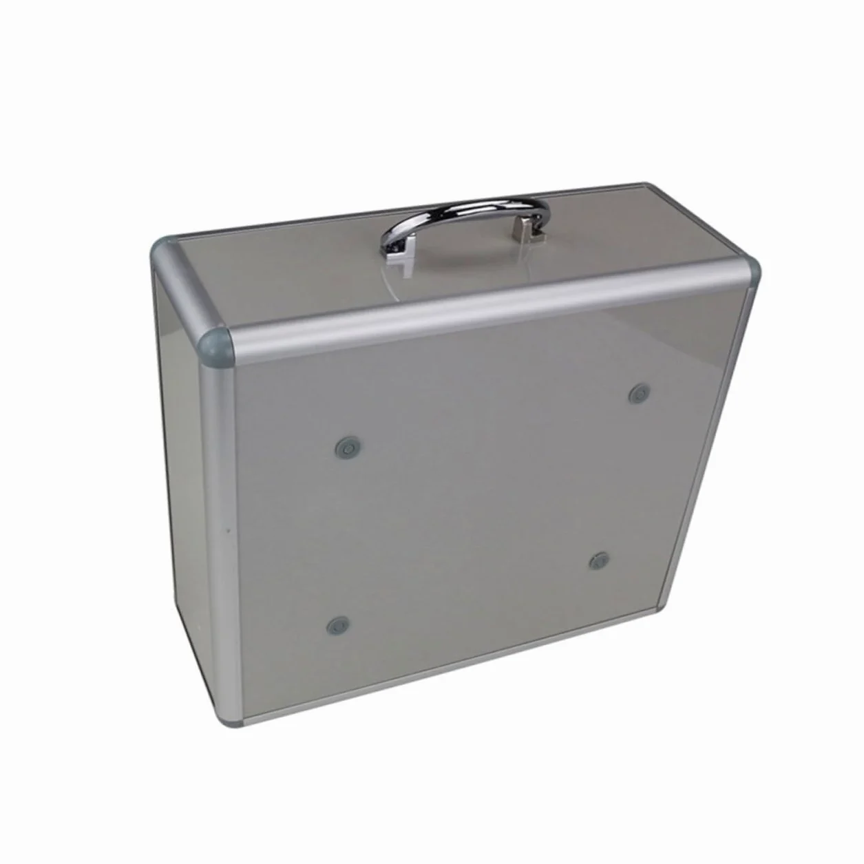 Botiquín Plata Portátil de Primeros Auxilios de Aleación de Aluminio | Tres Compartimentos Tapa, Uso en Casa y Exterior, Diseño de Pared, Contenedor de Almacenamiento para Niños