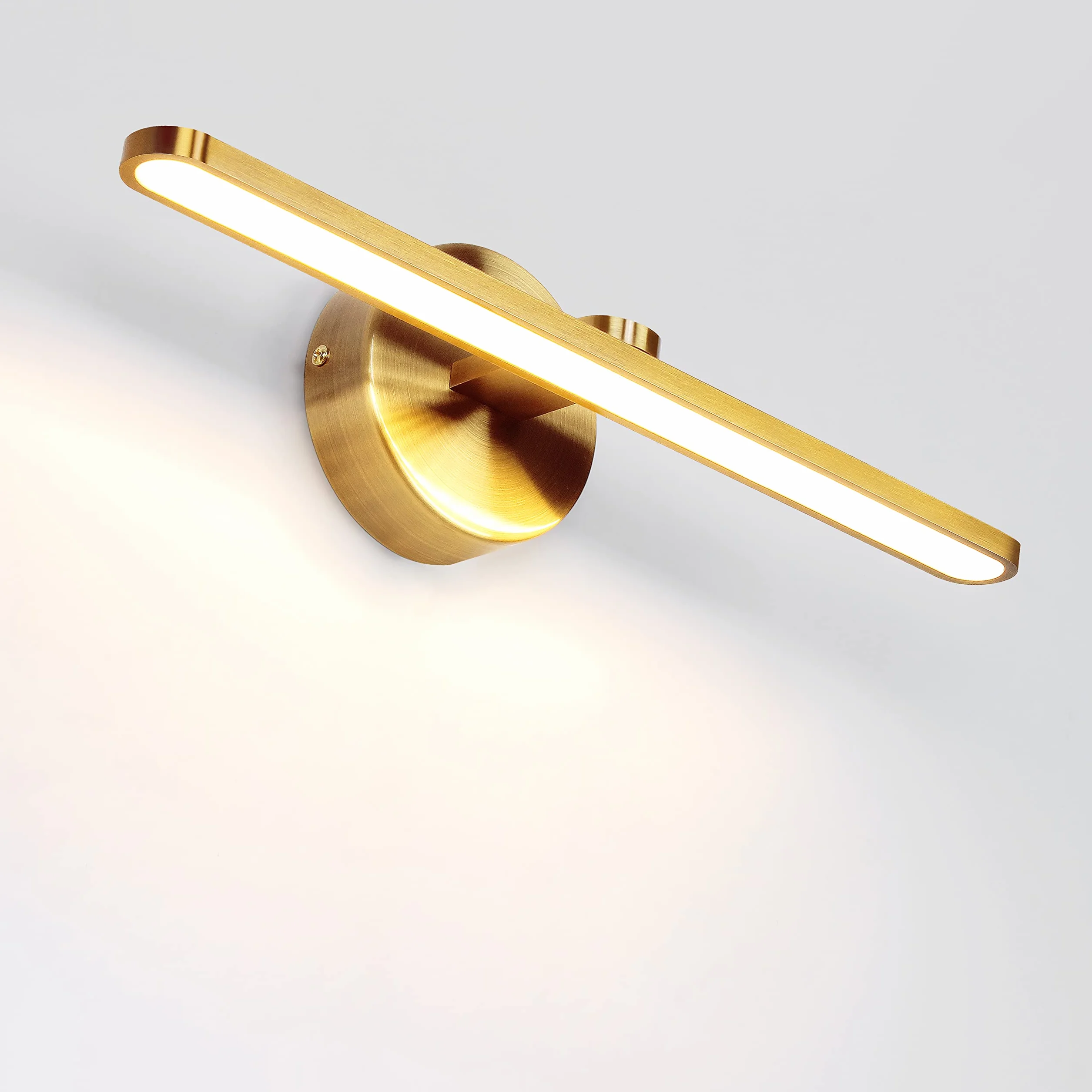 MantoLite Aplique LED latón pulido 40CM 12W IP44 3000K