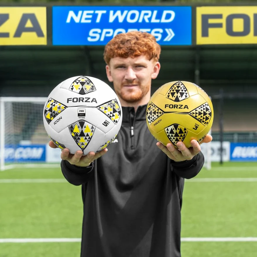 FORZA Balón de fútbol con control táctil ponderado [450 g] | Balón de entrenamiento duradero tamaño 3 para entrenamiento de precisión, coordinación y reacción