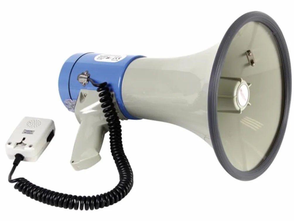 Velleman Megáfono 25 W 500 m Sirena Función Vocal Silbato Micrófono Deportivo