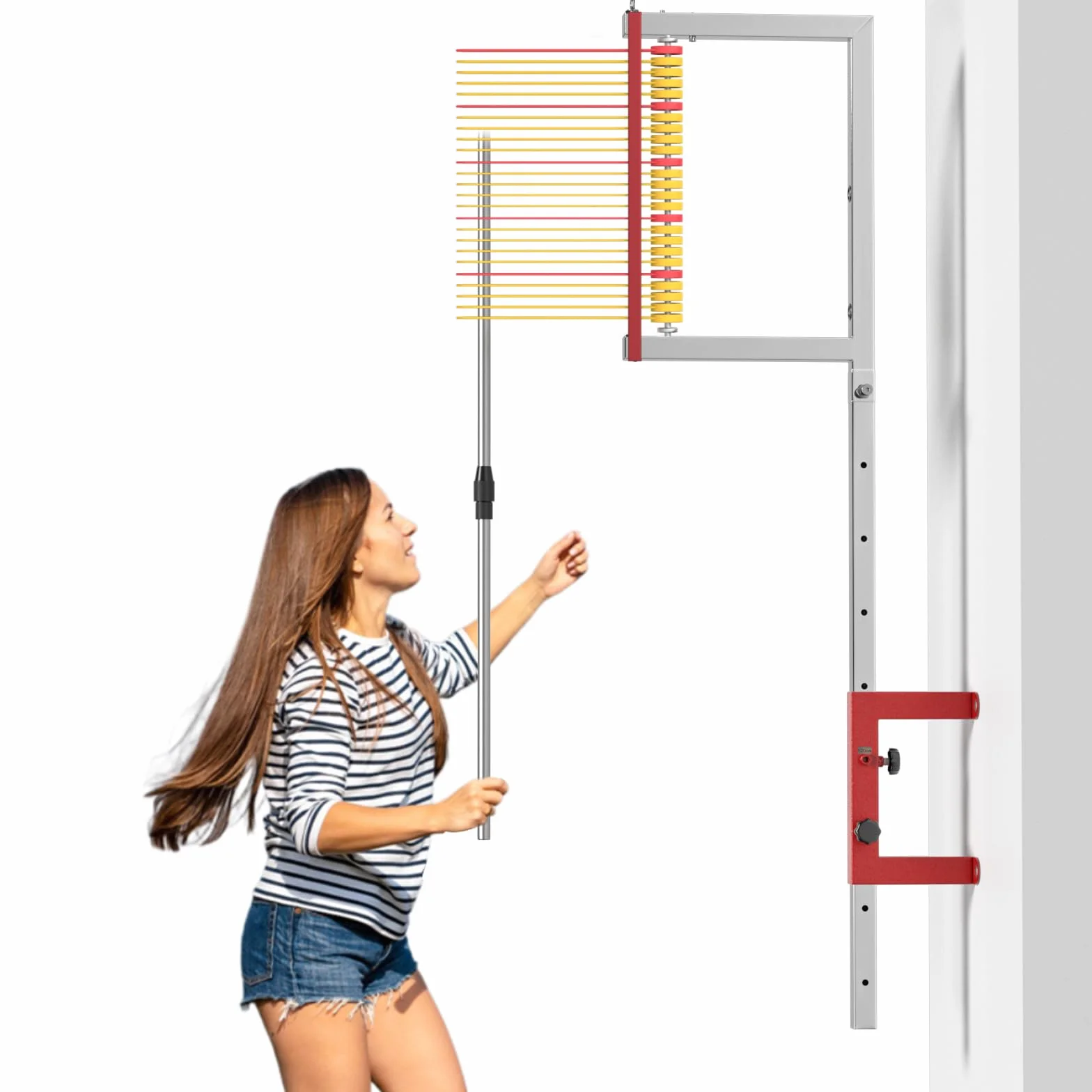 Medidor de salto vertical montado en la pared altura ajustable báscula de básquetbol dispositivo medición rebote
