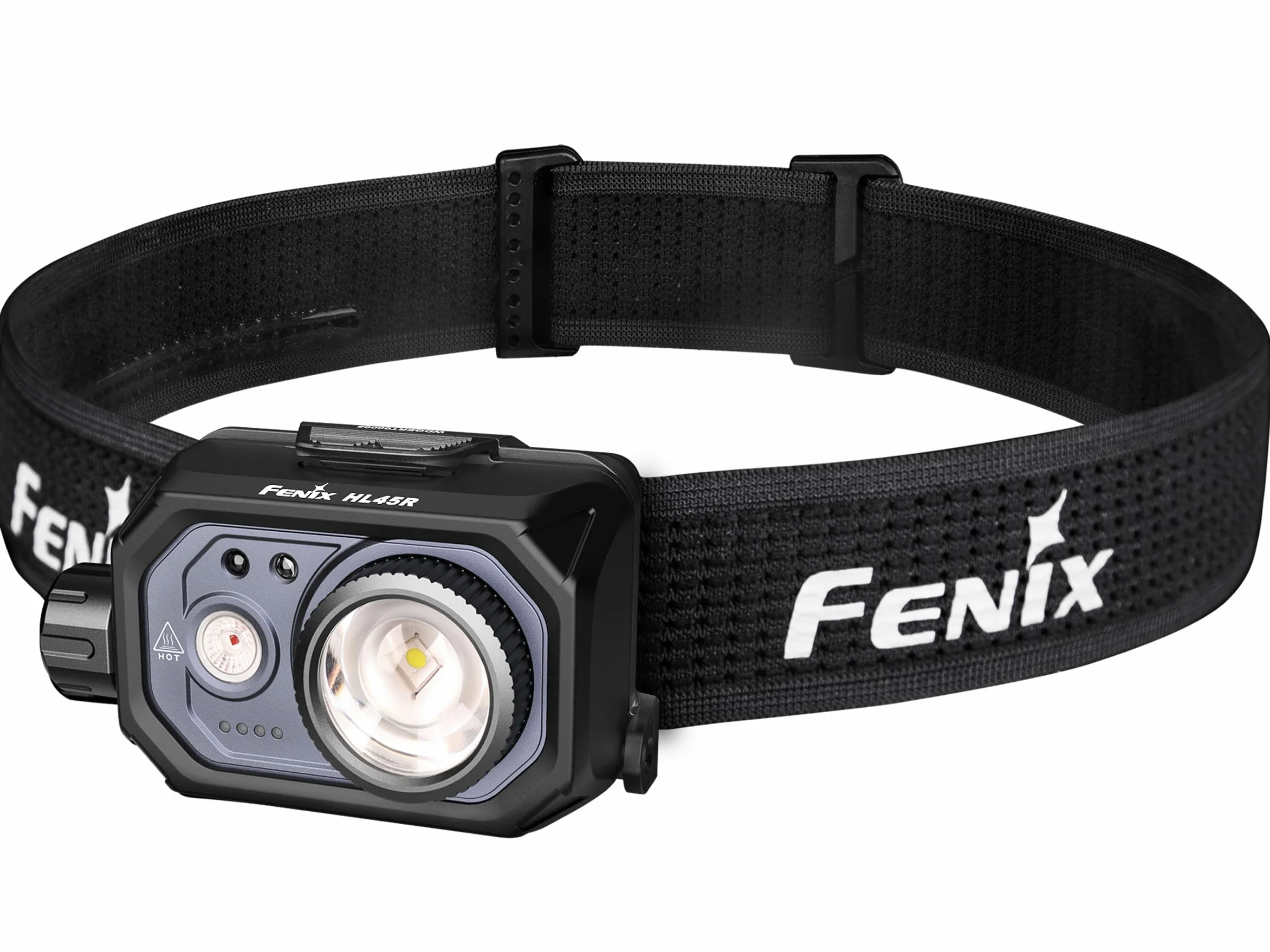 Fenix HL45R Linterna frontal LED recargable, 1000 lúmenes, zoom claro, 220 m, USB recargable, 3 pilas AAA Dual Fuel, detección de gestos, control giratorio, IP66, resistente al agua, camping, correr