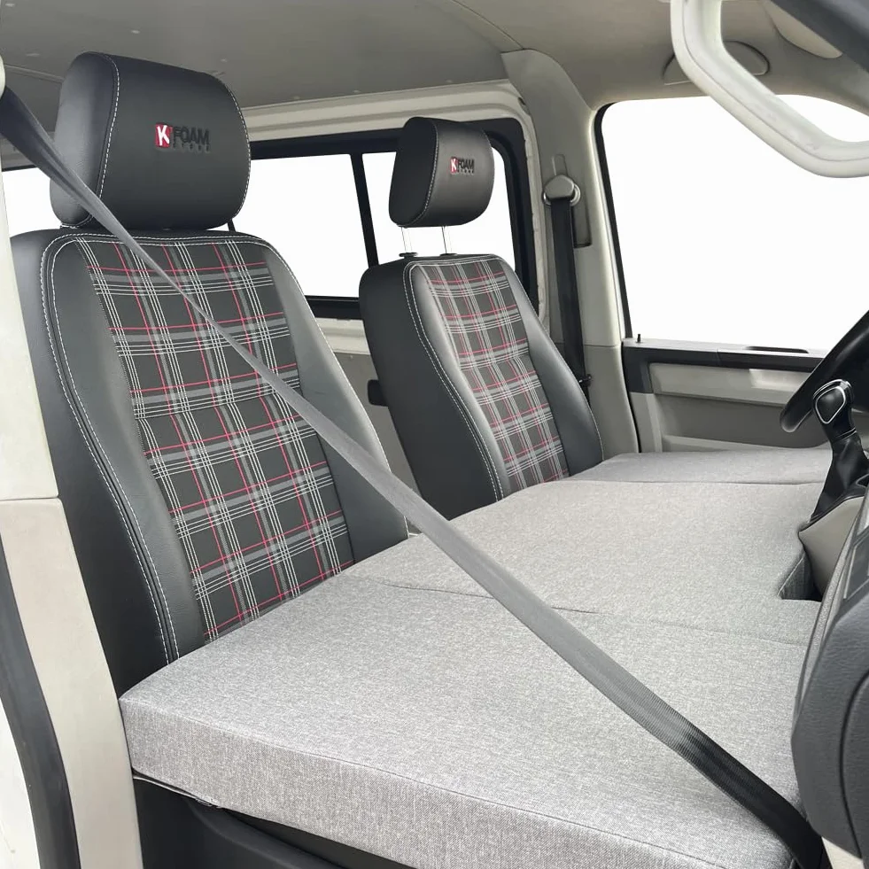Colchón Plegable para Volkswagen VW T4, T5, T6 y T6.1 Transporter, Multivan, Caravelle, California Beach, Eurovan, Ocean, Camper Van