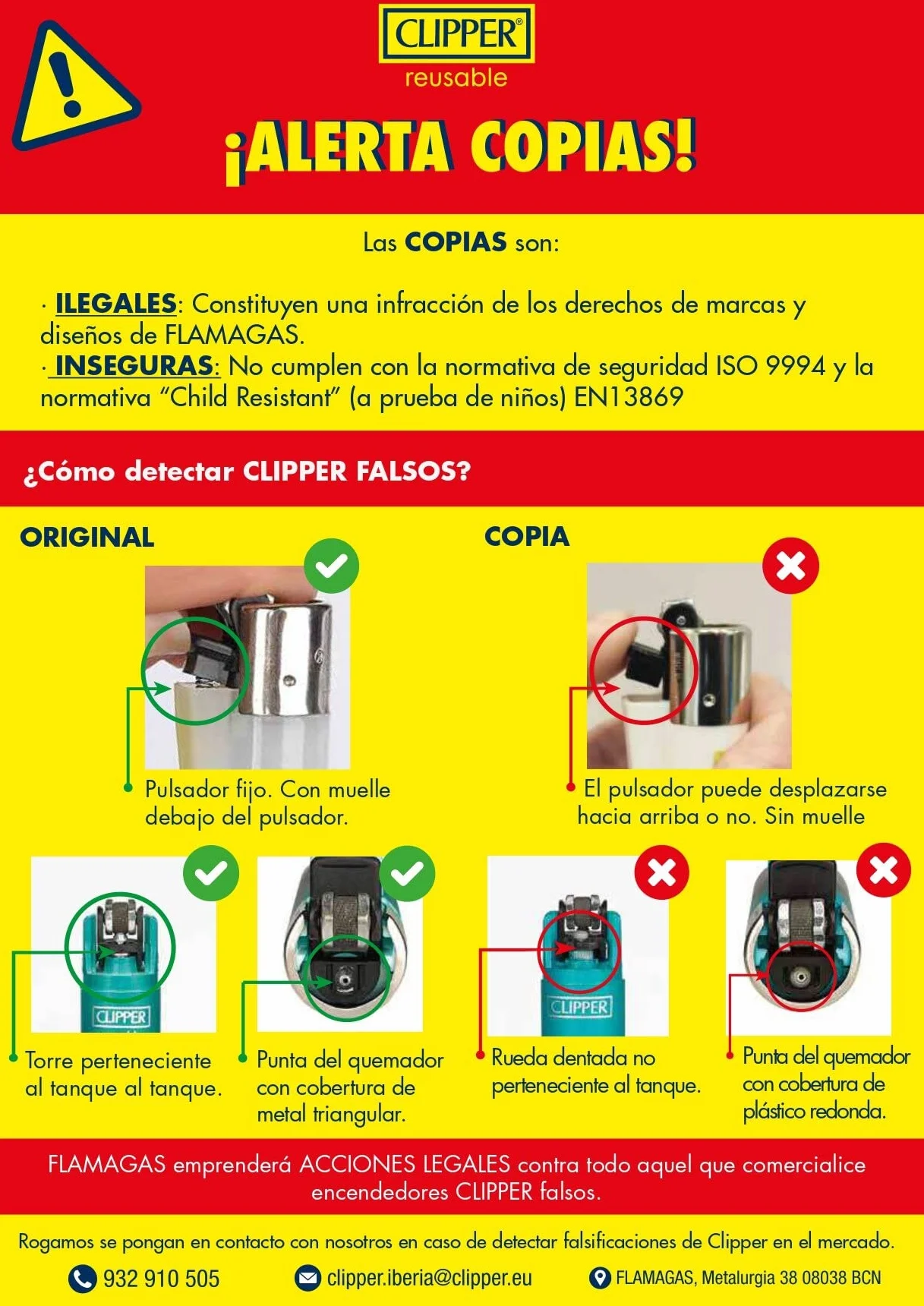 Flamagas Clipper 48 Mecheros Encendedor Pocket Translúcido
