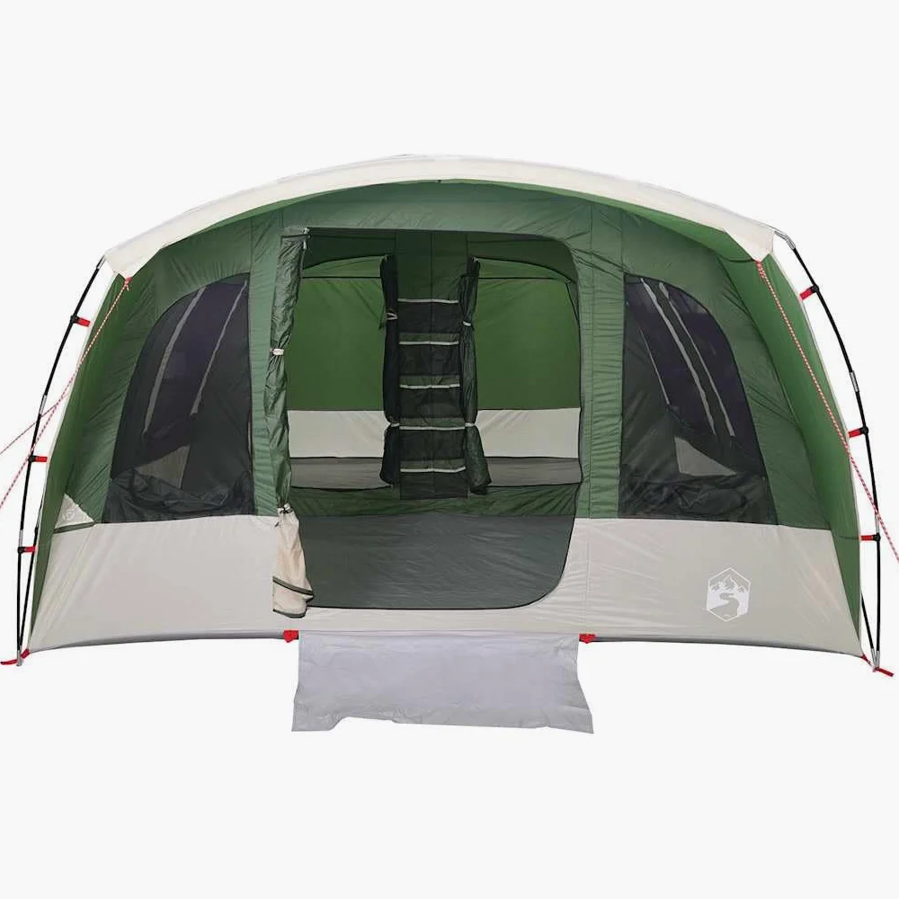 Tienda de campaña familiar tipo túnel, verde, impermeable, de poliéster 185T con revestimiento de poliuretano, 430 x 314 x, ligera tienda de campaña con cabinas