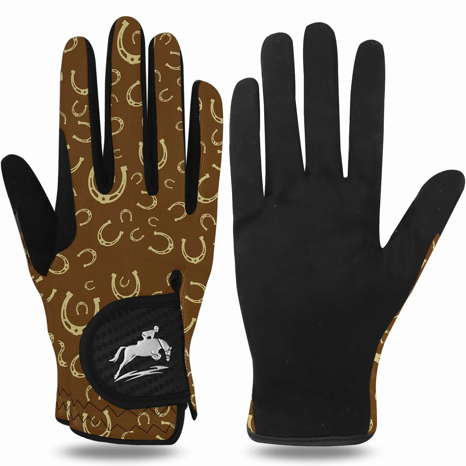 FINGER TEN Guantes de equitación antideslizantes para hombre, 1 par, transpirables y ligeros, guantes ecuestres para equitación, ciclismo, jardinería, conducción, se adaptan a todas las estaciones al