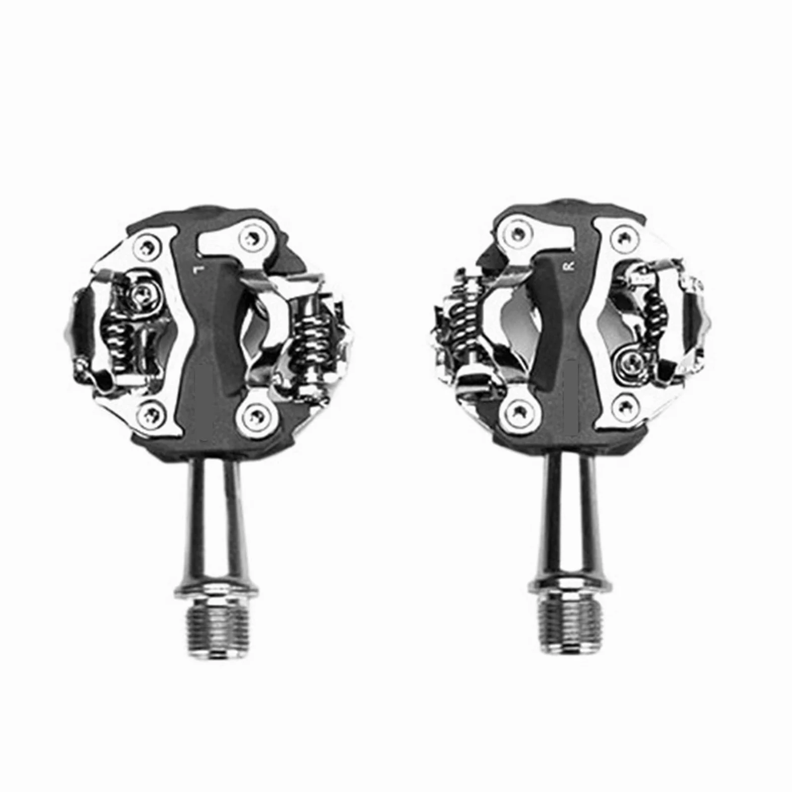 Compatible con Pedales MTB automáticos ZERAY SPD | Cuerpo de aleación, eje de Cr-Mo, tensión ajustable, incluye tacos, de doble cara