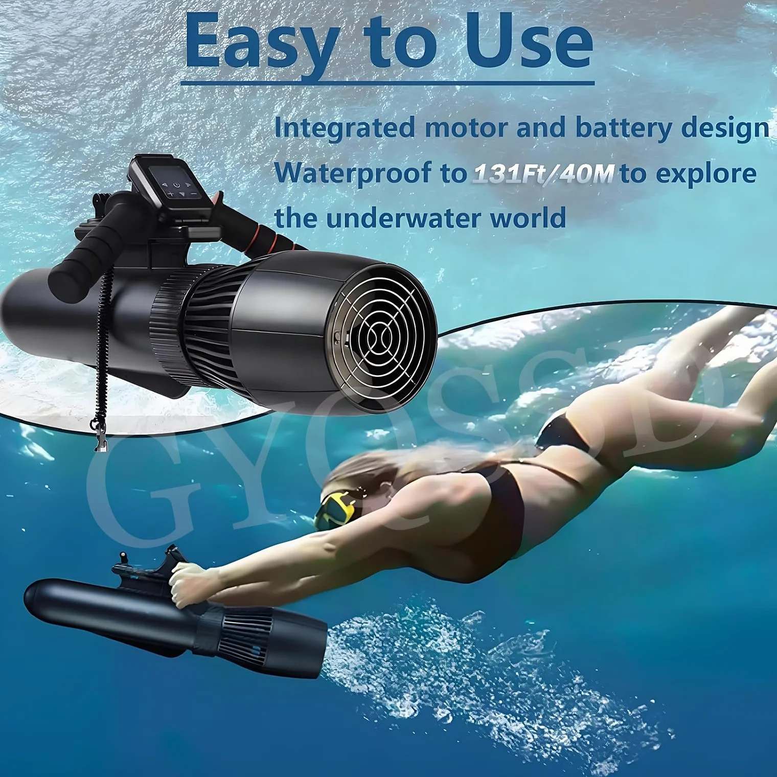 Scooter Submarino Eléctrico 500 W, 50 Minutos De Buceo, Potenciadores De Natación, Accesorios Para Tabla De Paddle Surf De 10 Km/H, Motor Para Tabla De Surf Eléctrica, Velocidad Ajustable,10000mAh