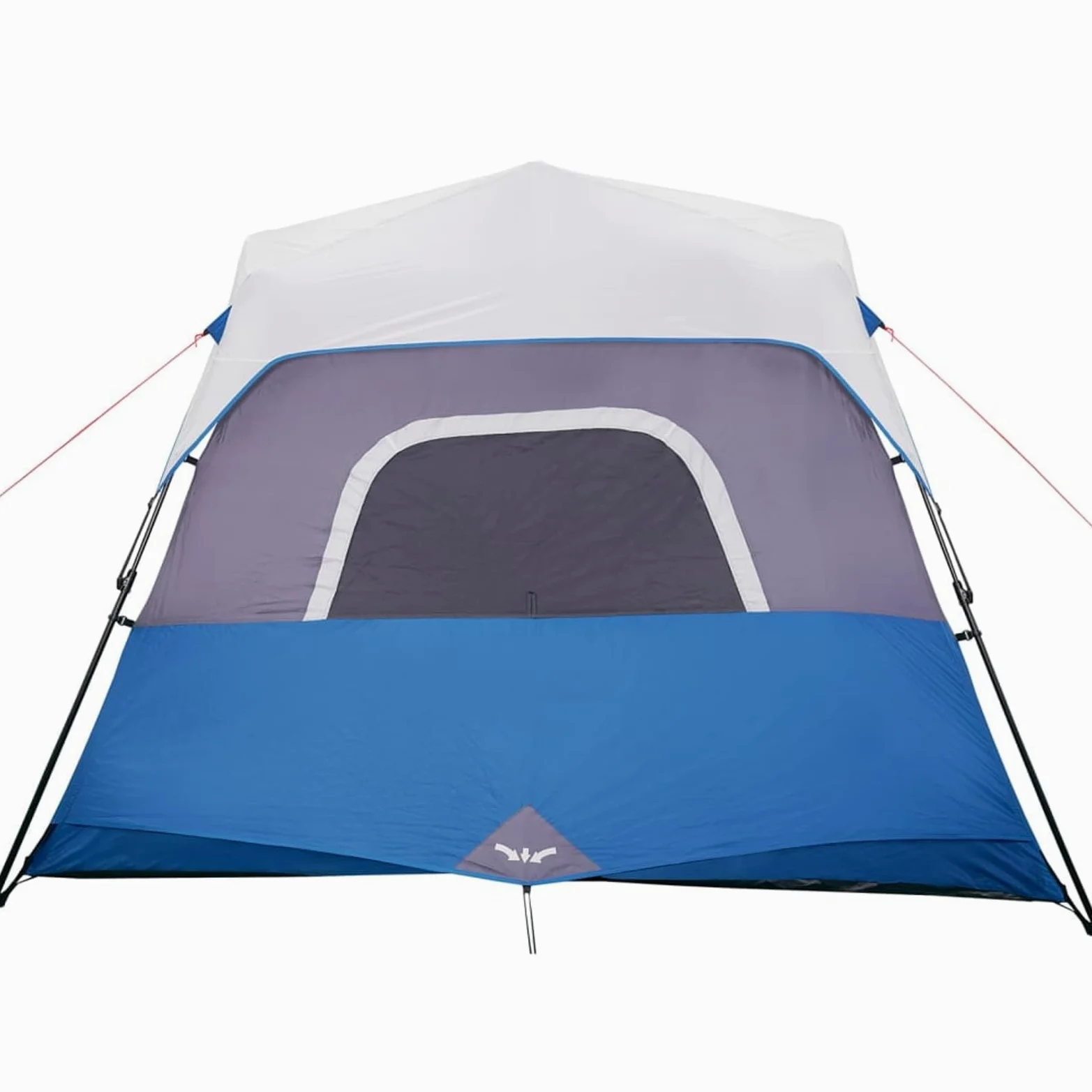 IKAYAA Tienda de Campaña de para 4-6 Personas, Tienda de Camping con LED, Impermeable, Tienda de Campaña Familiar, Fácil de Instalar, para Camping, Viajes, Azul, 344 x 282 x 212 cm