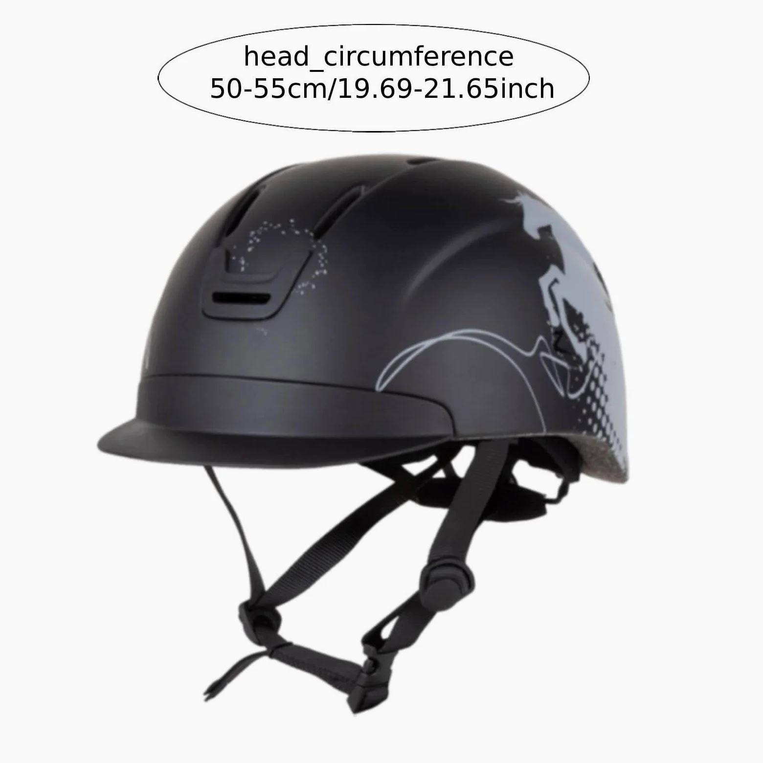 Casco de Equitación Ajustable Y Ligero con Revestimiento de PVC Y Absorción de Impactos para Entrenamientos Diarios, Clases Y Competiciones.