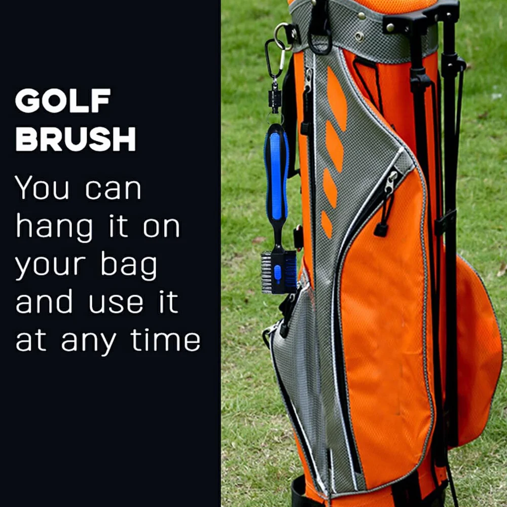 BEALIFE Cepillo de Limpieza de Palos de Golf, Herramienta de Mantenimiento de Manchas de Eje de Golf Reutilizable portátil Antideslizante con Punta de Ranura para Deportes al Aire Libre, Genial
