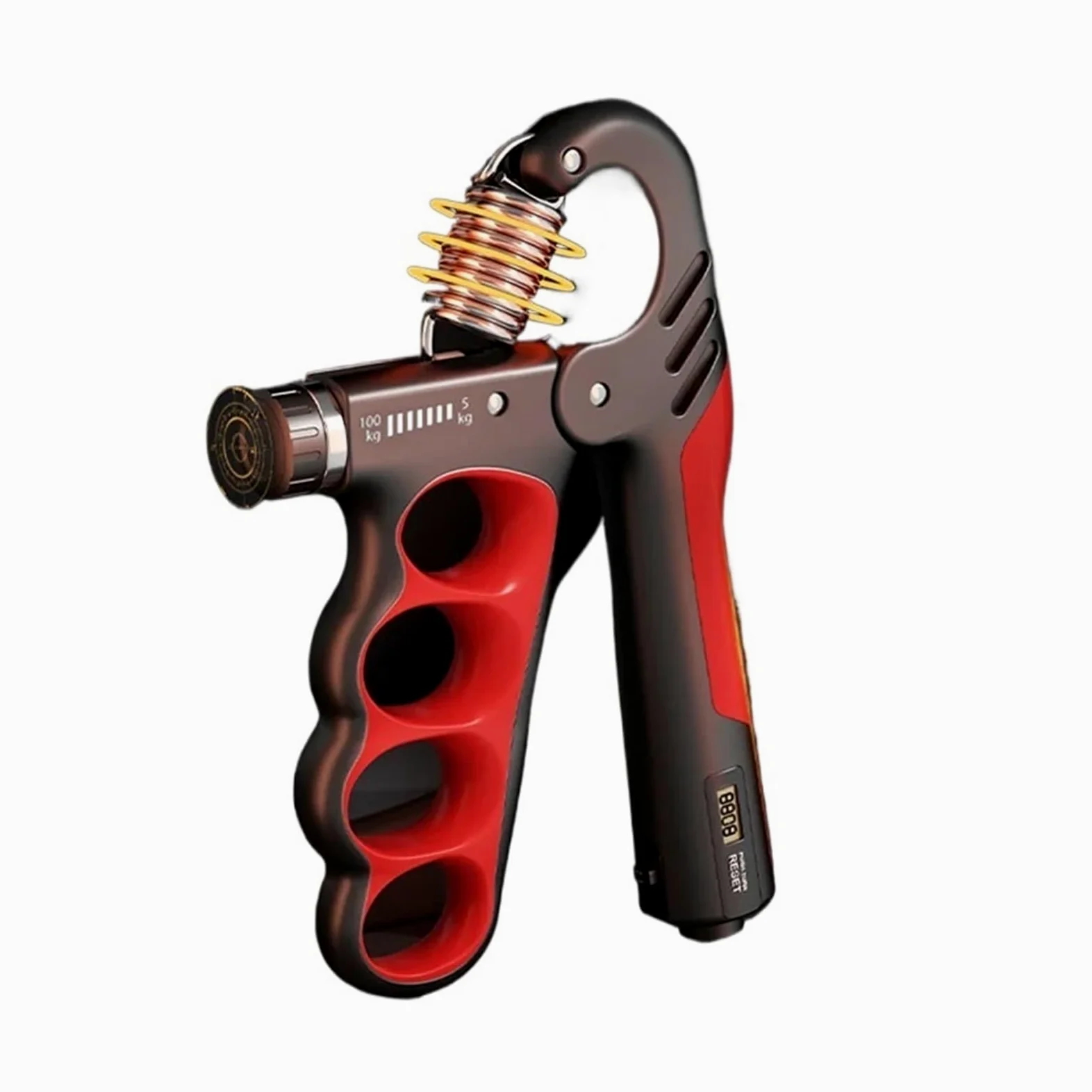 Entrenador de fuerza de prensión, 5-100kg Fortalecedor de mano ajustable Fuerza la muscular(Orange)