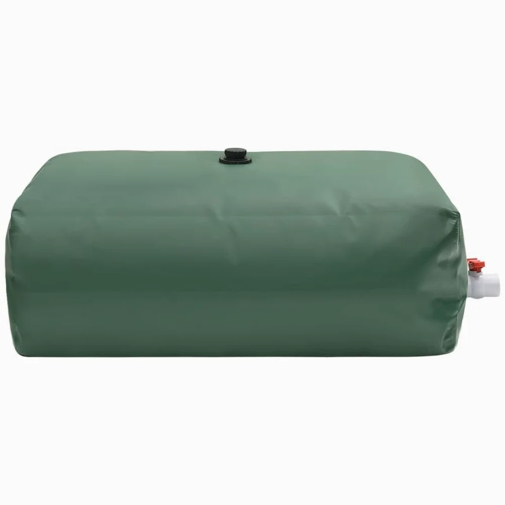 Depósito de agua plegable de 1000 l de PVC, depósito de agua de lluvia para jardín, camping, bidón de agua con grifo