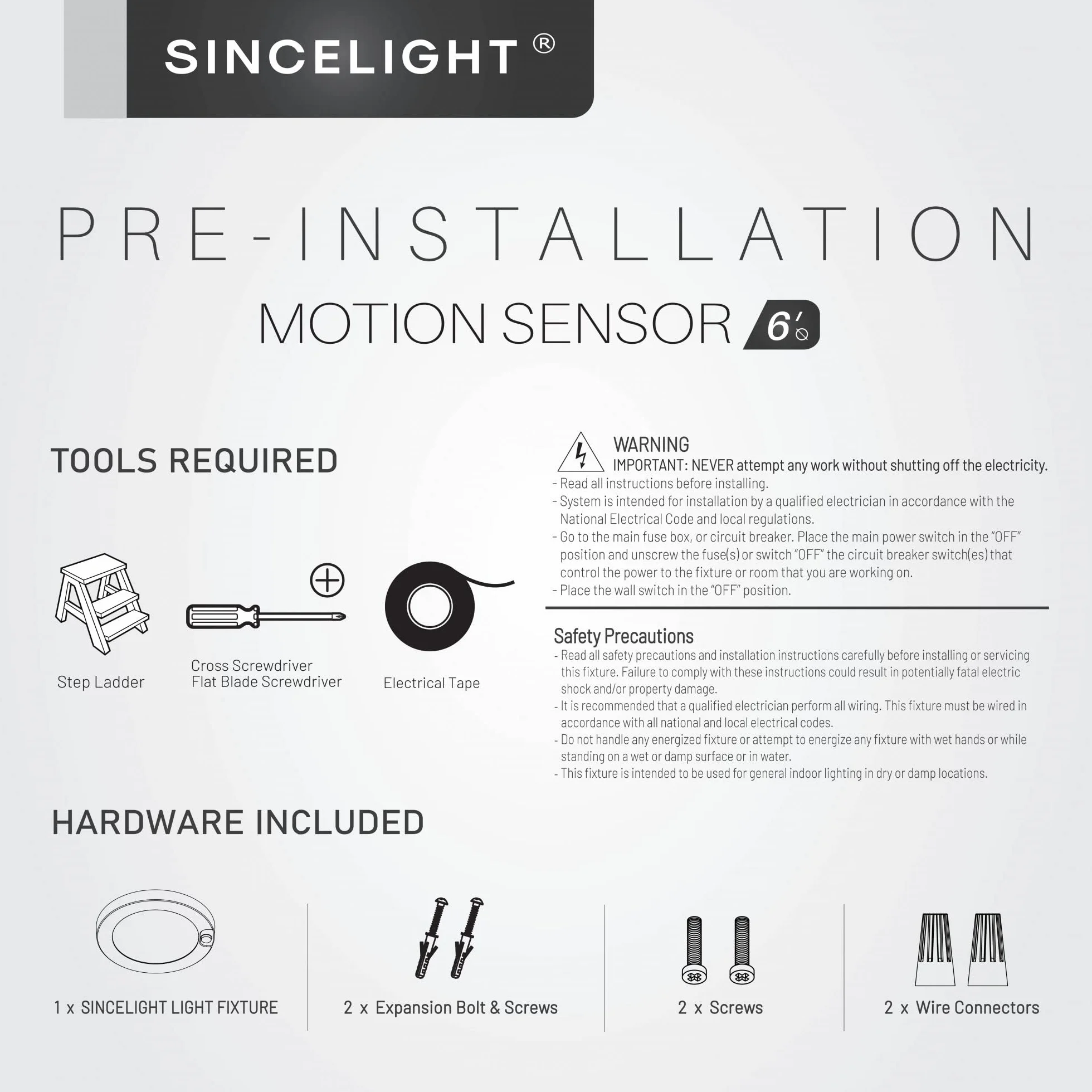 Lámpara de Techo LED 7W con Sensor PIR, Φ146mm, 2700K, Blanco Cálido, Armario Pasillo, Resistente Humedad