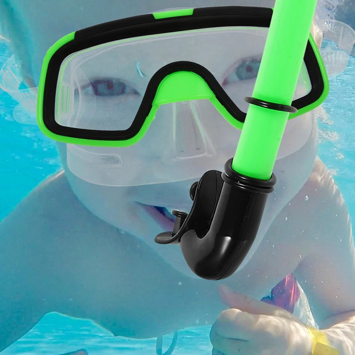 Toyvian Equipo de Snorkel Gafas de Buceo Semisecas y Aletas de Silicona Cómodas, Diseño Ergonómico para Snorkeling y Buceo Libre