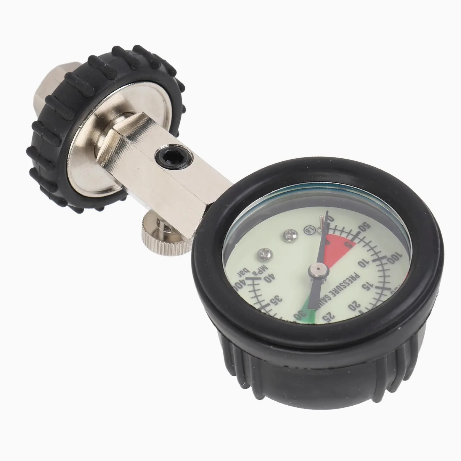 GOWENIC Manómetro de Buceo, Diseño Ligero de Alta Precisión para Seguridad de Buceo, Acero Inoxidable