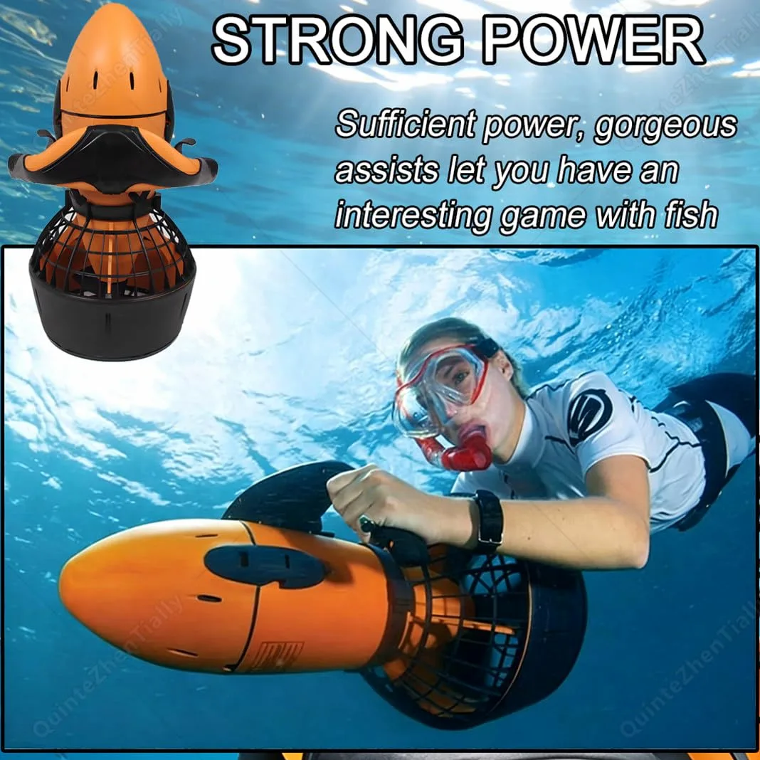 Sea Scooter Adultos,Potenciadores Natación Buceo 300w,Scooter Eléctrico Submarino Mar,con Hélice,Profundidad Máxima 20 M,para Deportes Acuáticos,Buceo Exteriores