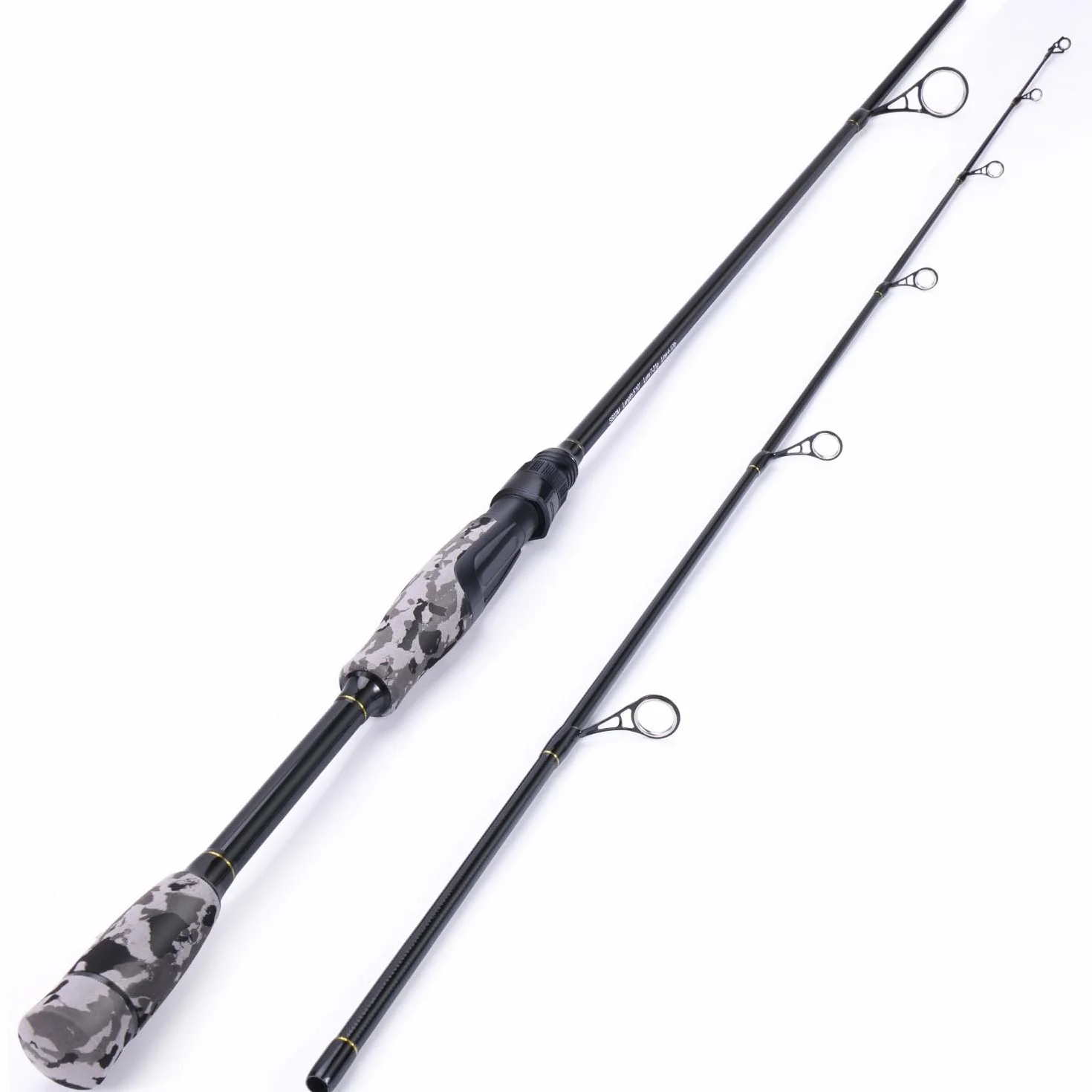 Sougayilang 2-Sections Spinning Rod/Casting Pole -28 Ton Carbon Blank Durable Composite Spin or Bait Fishing Rods with Stainless Steel Guides for Freshwater and Sea Fishing