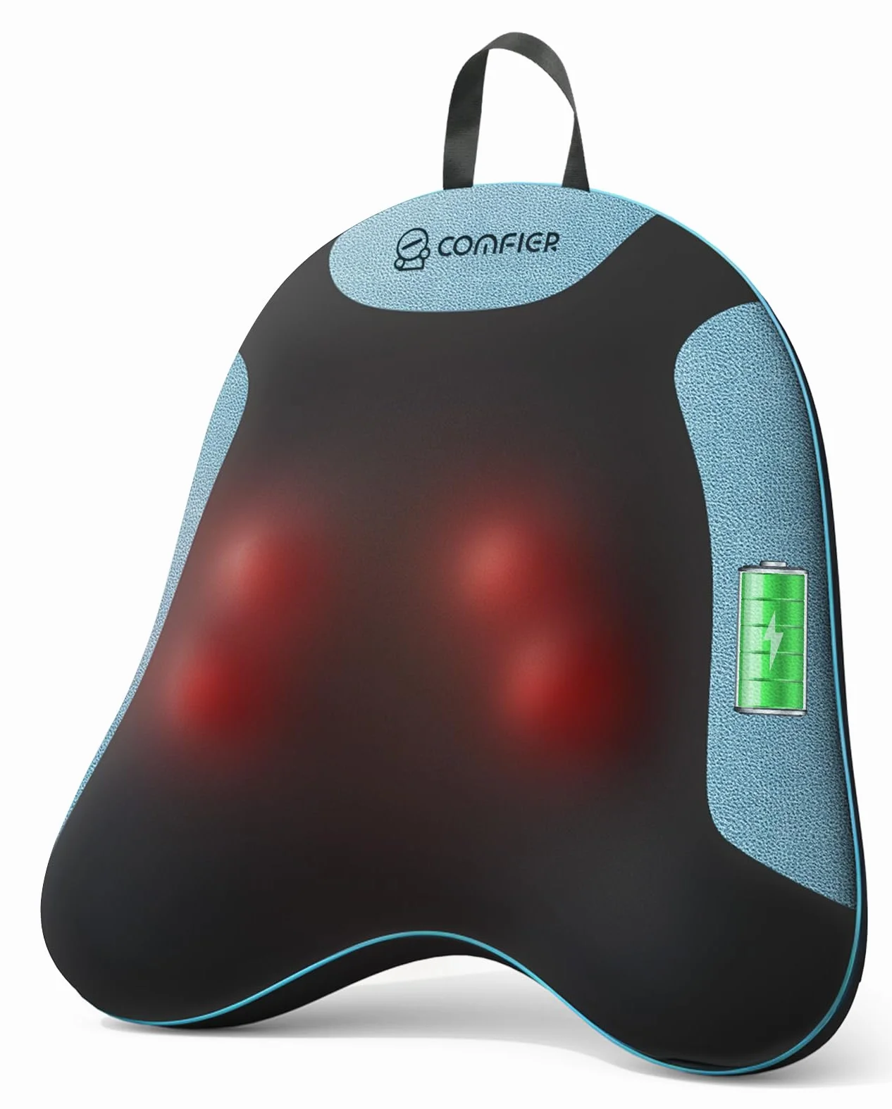 COMFIER Masajeador Cervical y Espalda Inalámbrico con Calor, Cojín de Masaje Shiatsu para Aliviar Dolor de Cuello y Hombros
