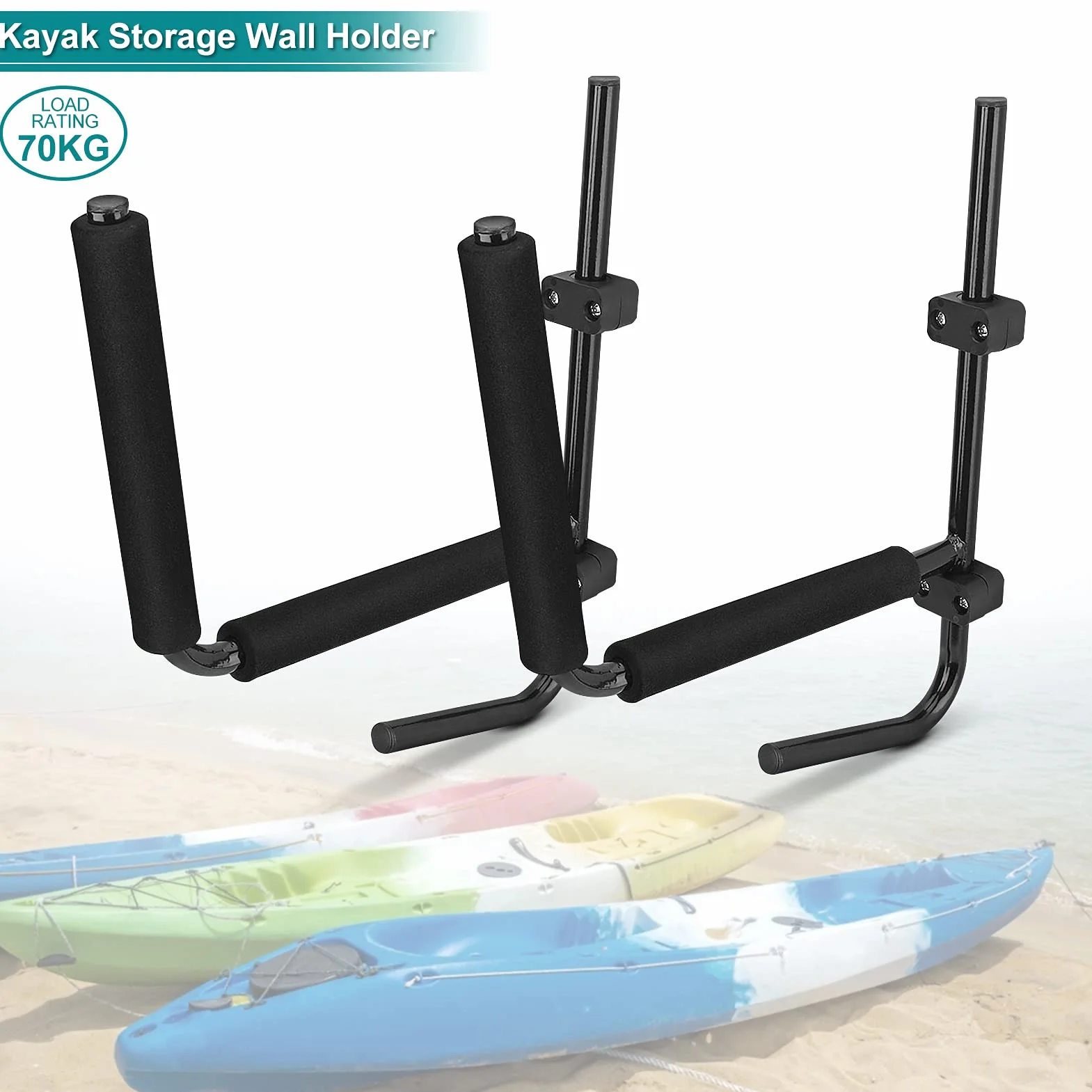 Estante para Kayak Portador de Canoa Soporte de Pared de Almacenamiento con Accesorios