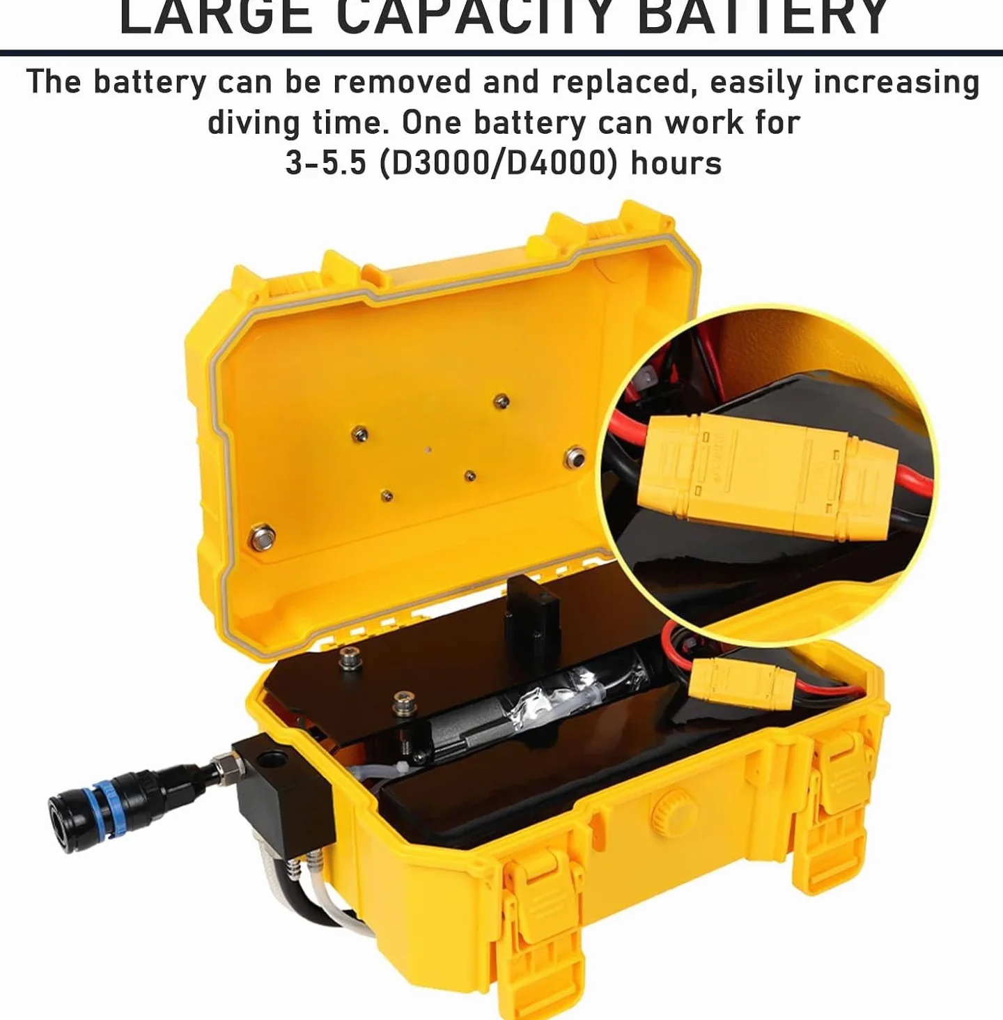 Dispositivo de buceo eléctrico, compresor de buceo respirable subacuático, refrigeración por agua circulante inalámbrica, 3 horas de resistencia, con manguera extraíble y regulador de buceo