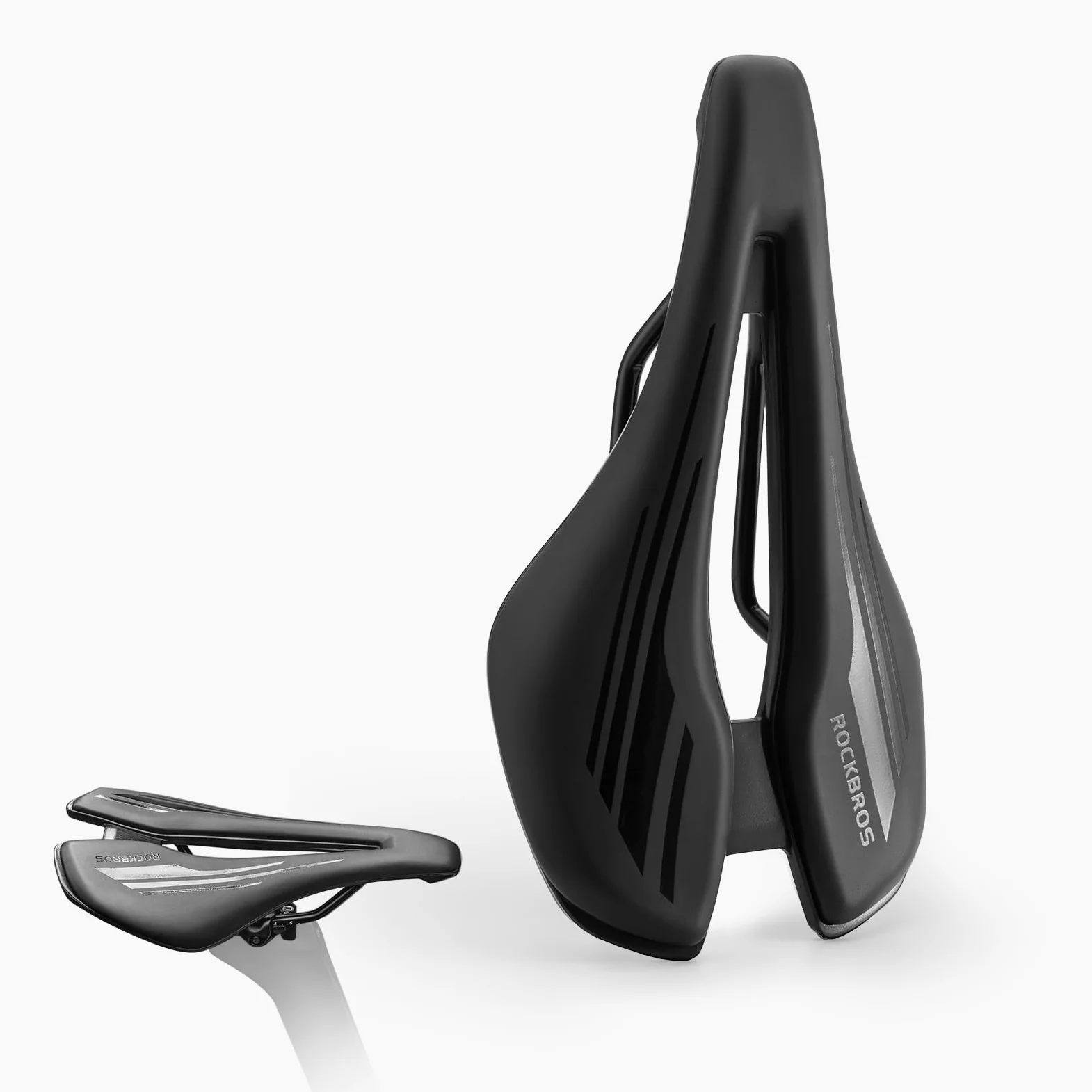 ROCKBROS Sillín de Bicicleta Cómodo Asiento Bicicleta Ergonómico Transpirable Sillín Ultraligero a Prueba de Agua para Bicicletas de Carretera 14,5 * 25cm