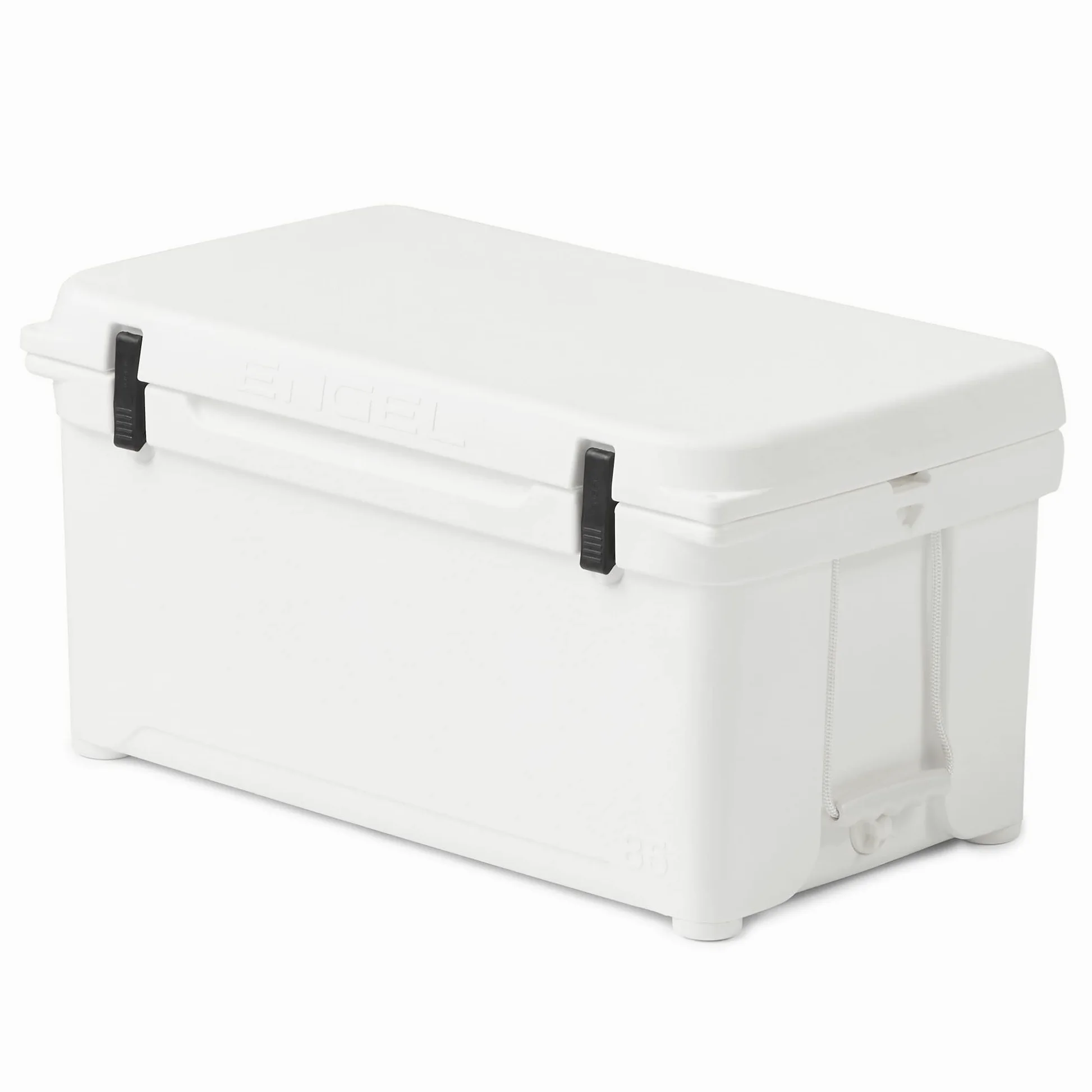 Engel ENG85 76 cuartos de galón de alto rendimiento y bajo perfil enfriador duro y caja de hielo blanco