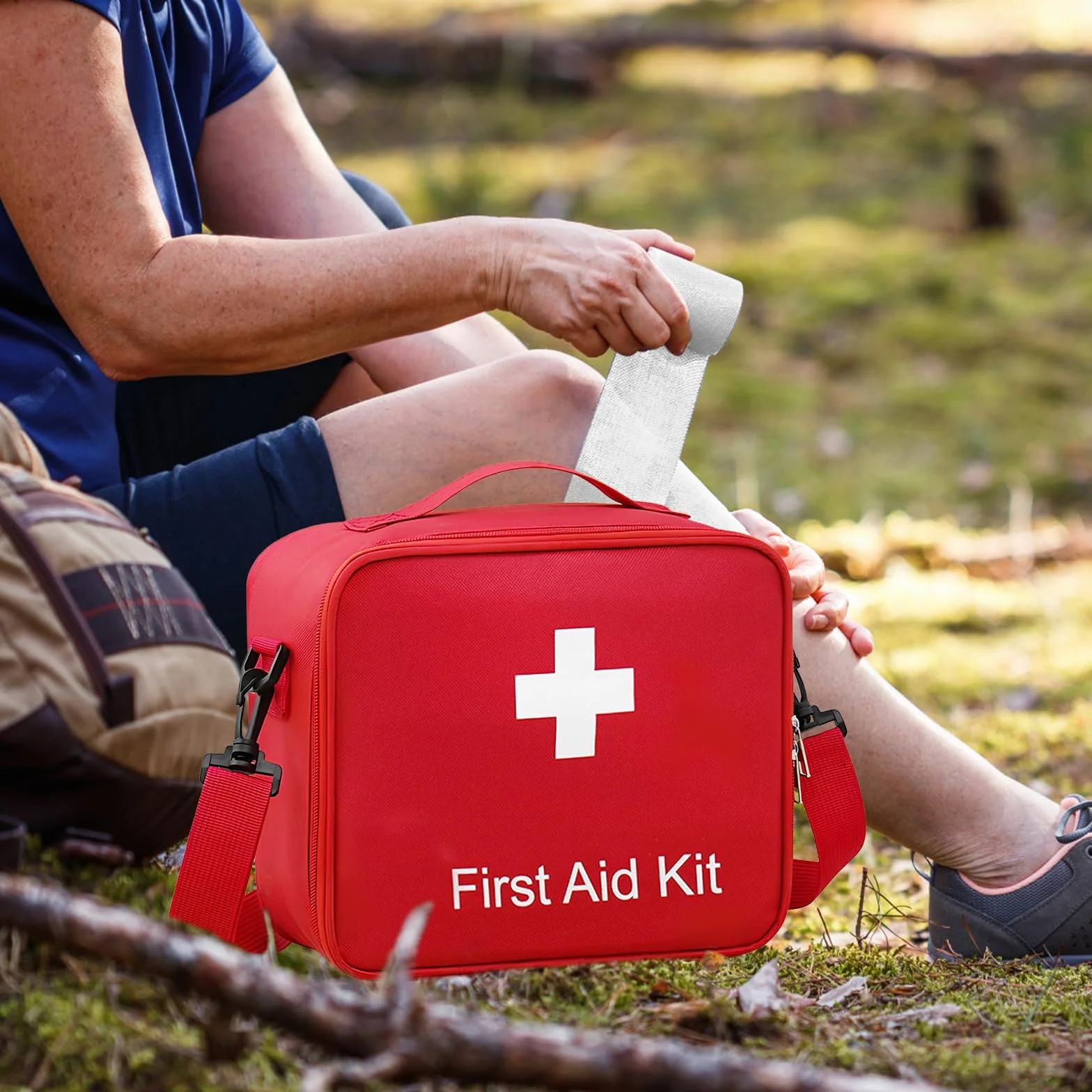 2 Piezas Kit Primeros Auxilios VacíO Tela Oxford Botiquin De Primeros Auxilios Impermeable Y Resistente Al Polvo Botiquin Para La Familia, Viajes Y Aventuras Al Aire Libre
