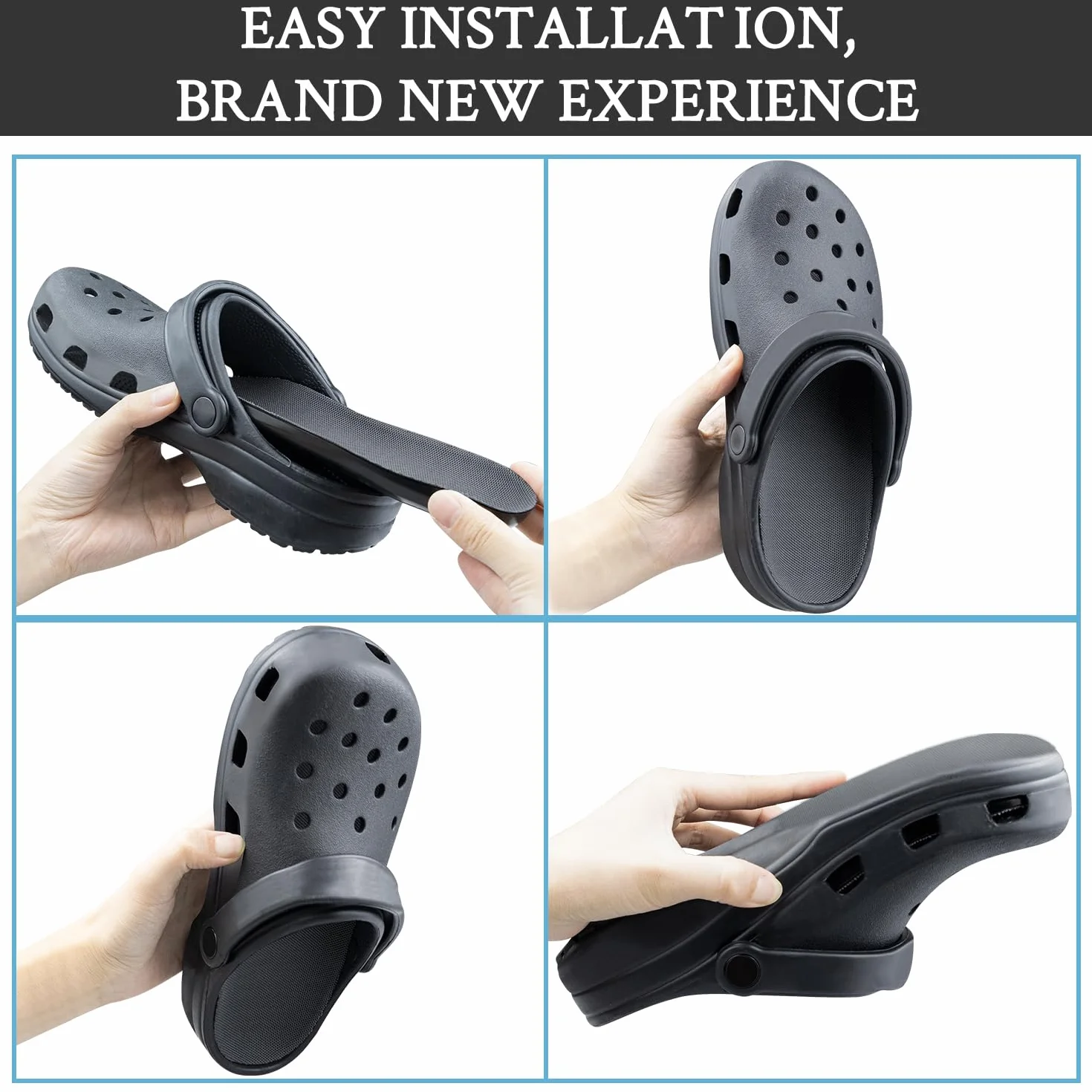 Endoto Plantillas para Crocs Classic Clog Barefoot Extra Anchas 37-38 EU