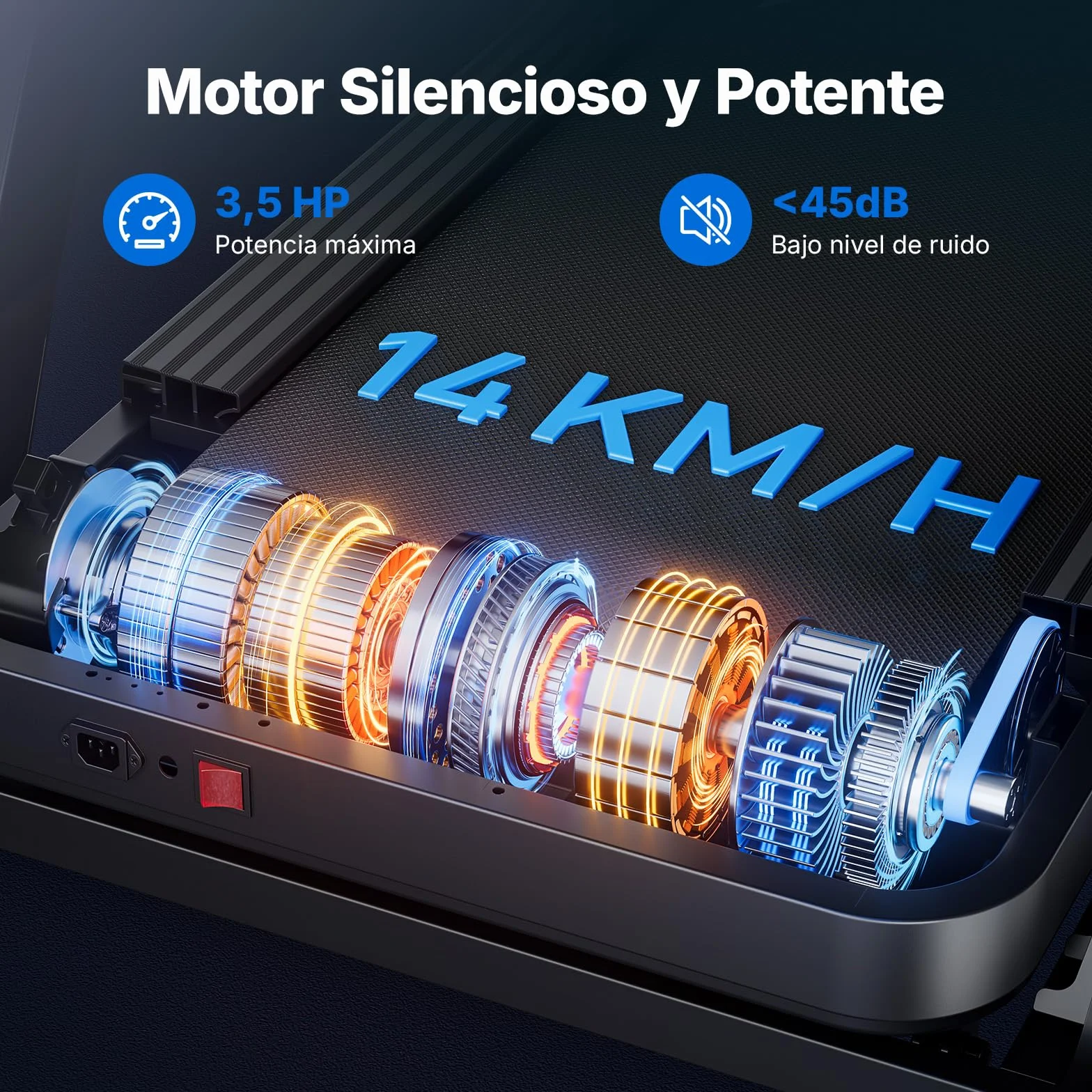 MERACH Cinta de Correr Plegable 46*120 CM/46*140 CM, 18% Inclinación Automática Cinta de Andar, 3.5HP Walking Pad, 14KM/H Caminadora Electrica para Hogar/Oficina, 159KG Treadmill for Home, LCD, App