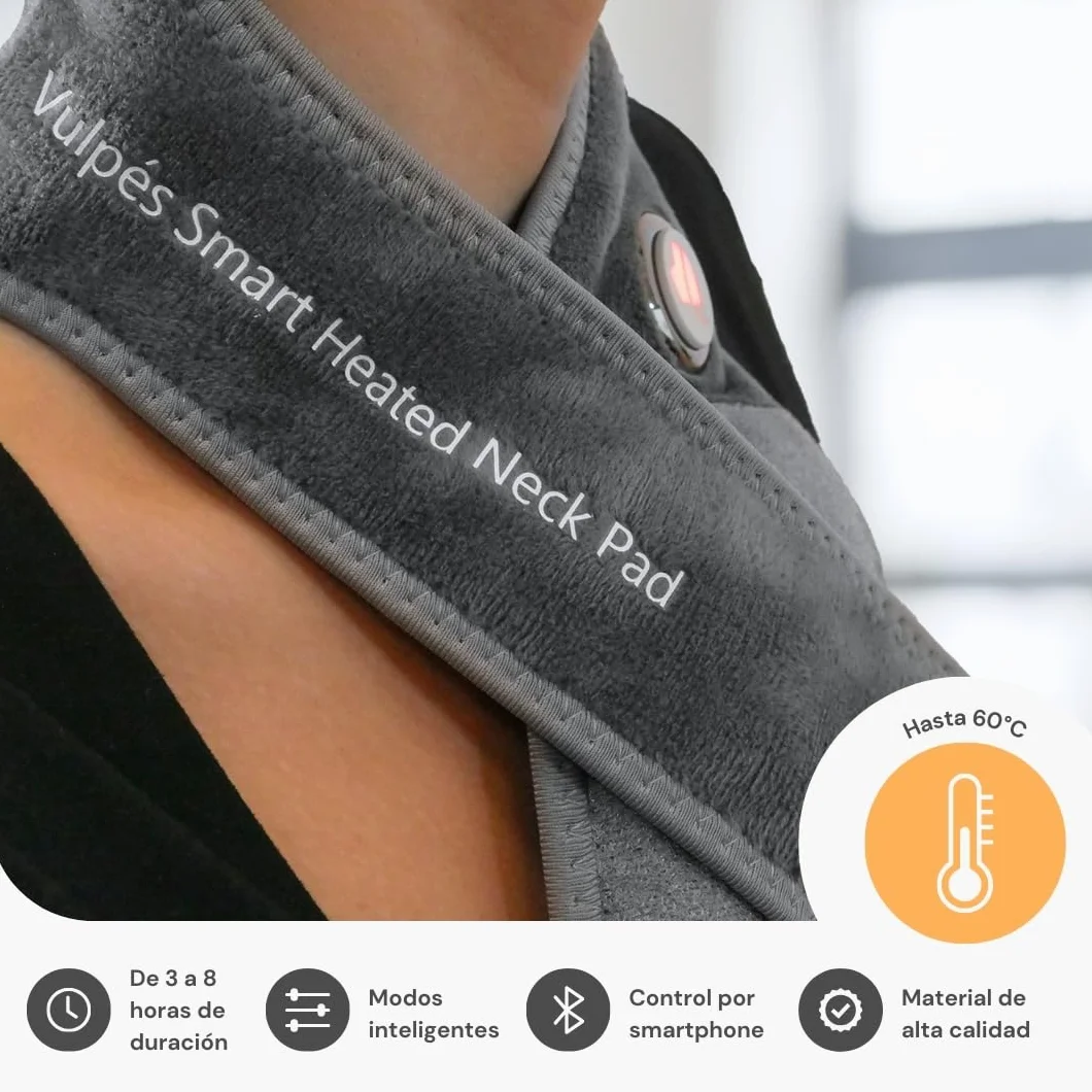 Vulpés NeckPad Pro Almohadilla Térmica Cervical Inalámbrica Calor Infrarrojo Profundo Control por App