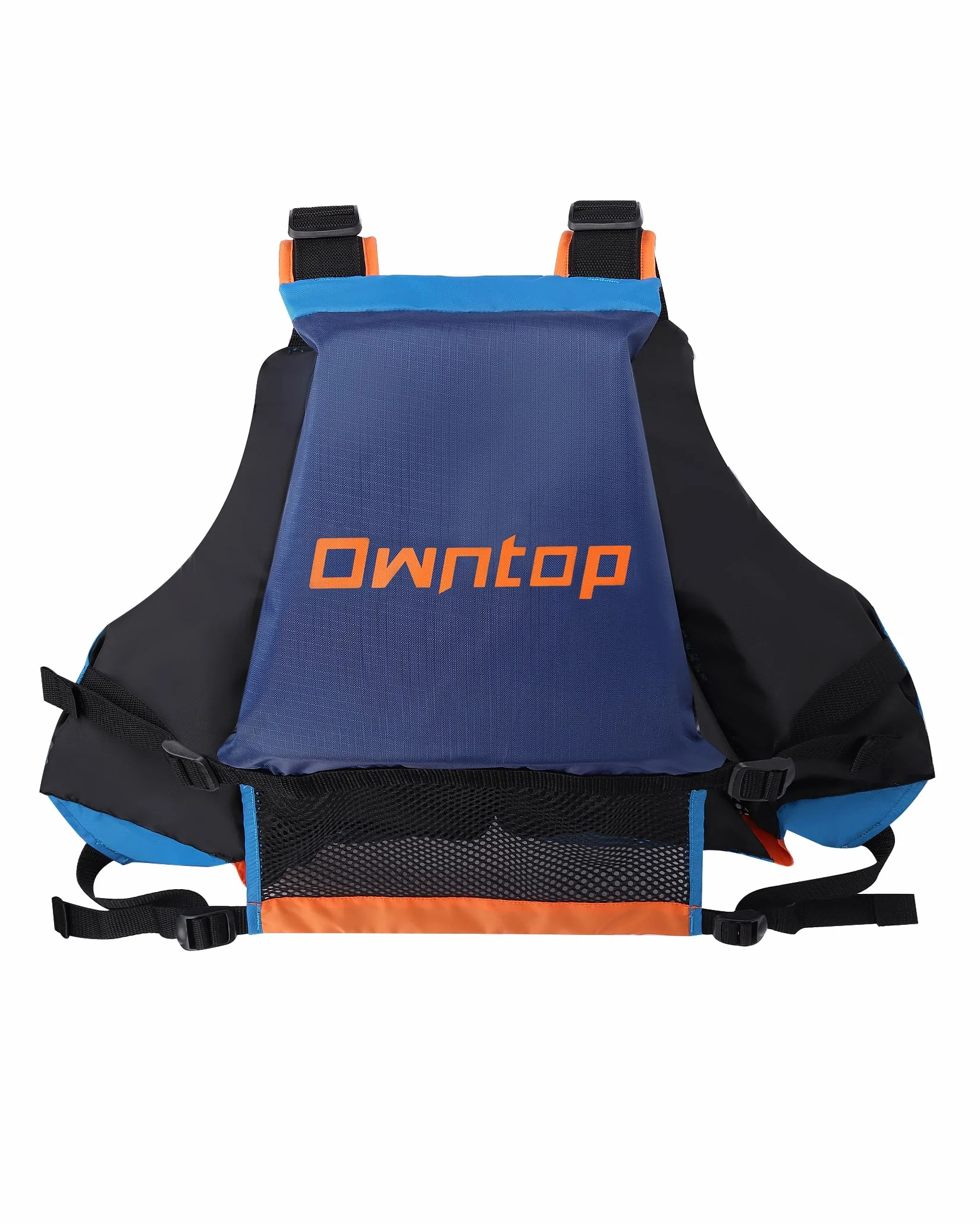 Owntop Ayuda a la Flotabilidad para Adultos | Espalda de Malla, Silbato y Bolsillos Grandes | Excelente Flotabilidad | Chaleco de Flotabilidad Ajustable para Kayak, Pesca, Navegación
